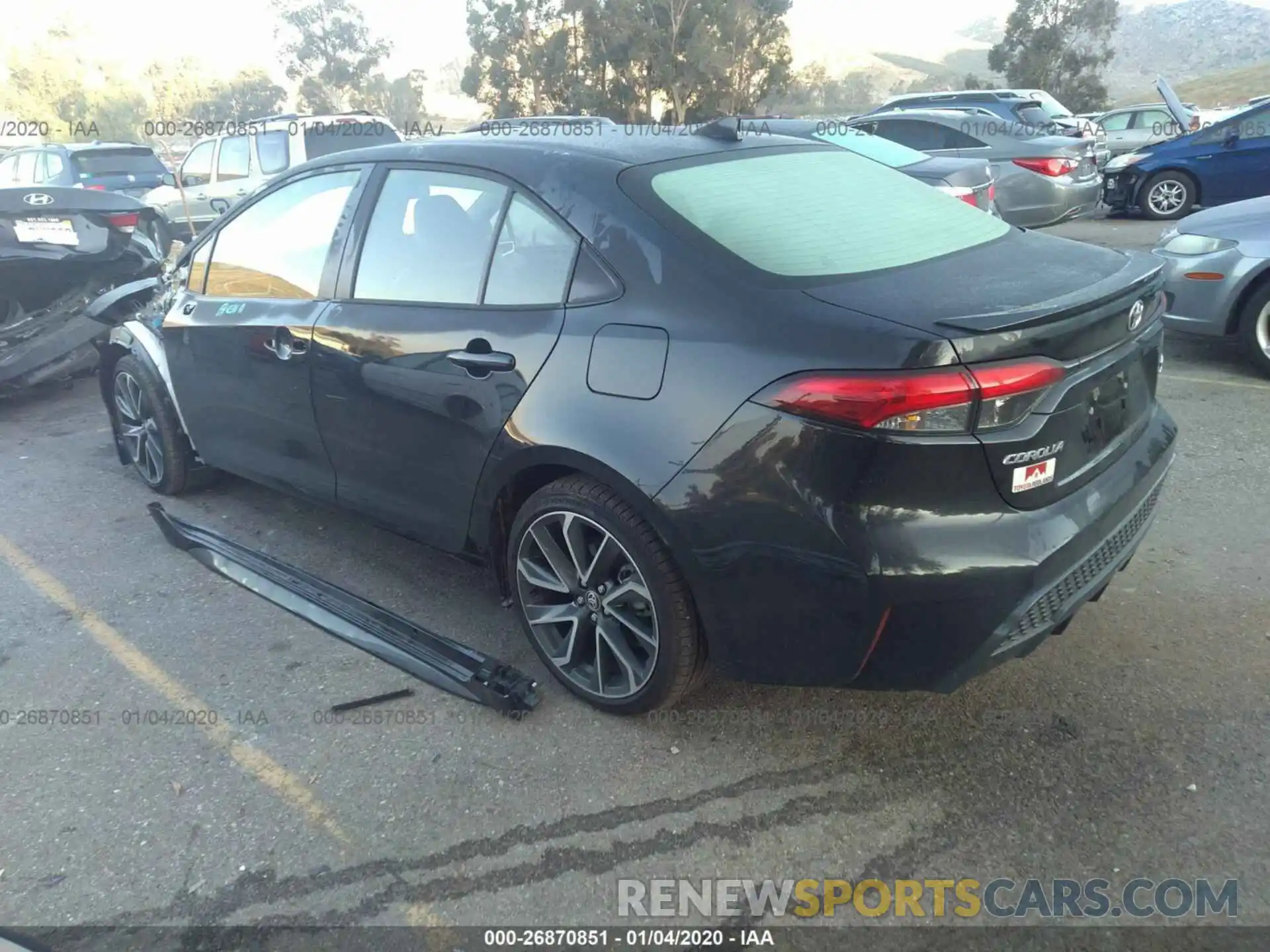 3 Photograph of a damaged car JTDT4RCE3LJ017659 TOYOTA COROLLA 2020