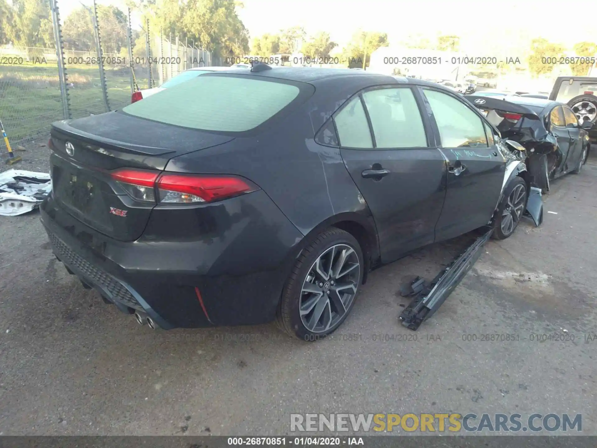 4 Photograph of a damaged car JTDT4RCE3LJ017659 TOYOTA COROLLA 2020