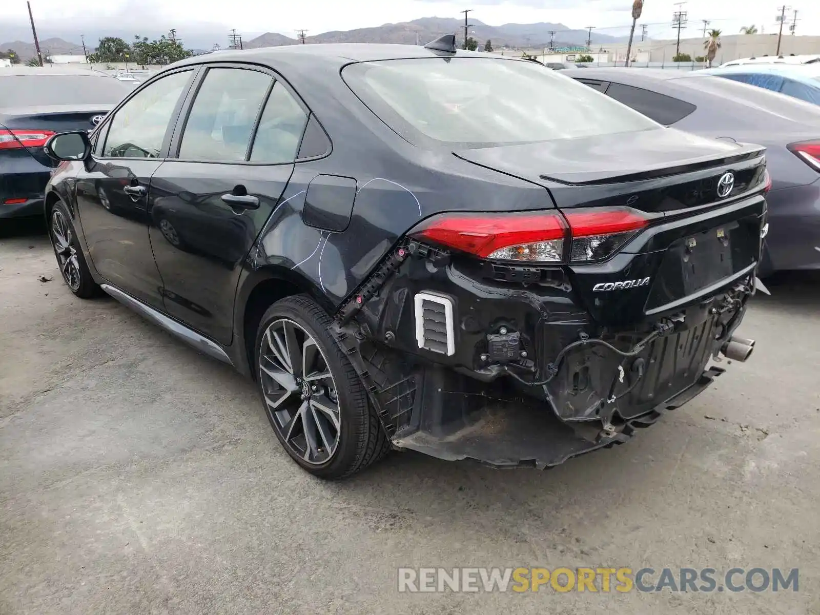 3 Photograph of a damaged car JTDT4RCE3LJ036986 TOYOTA COROLLA 2020