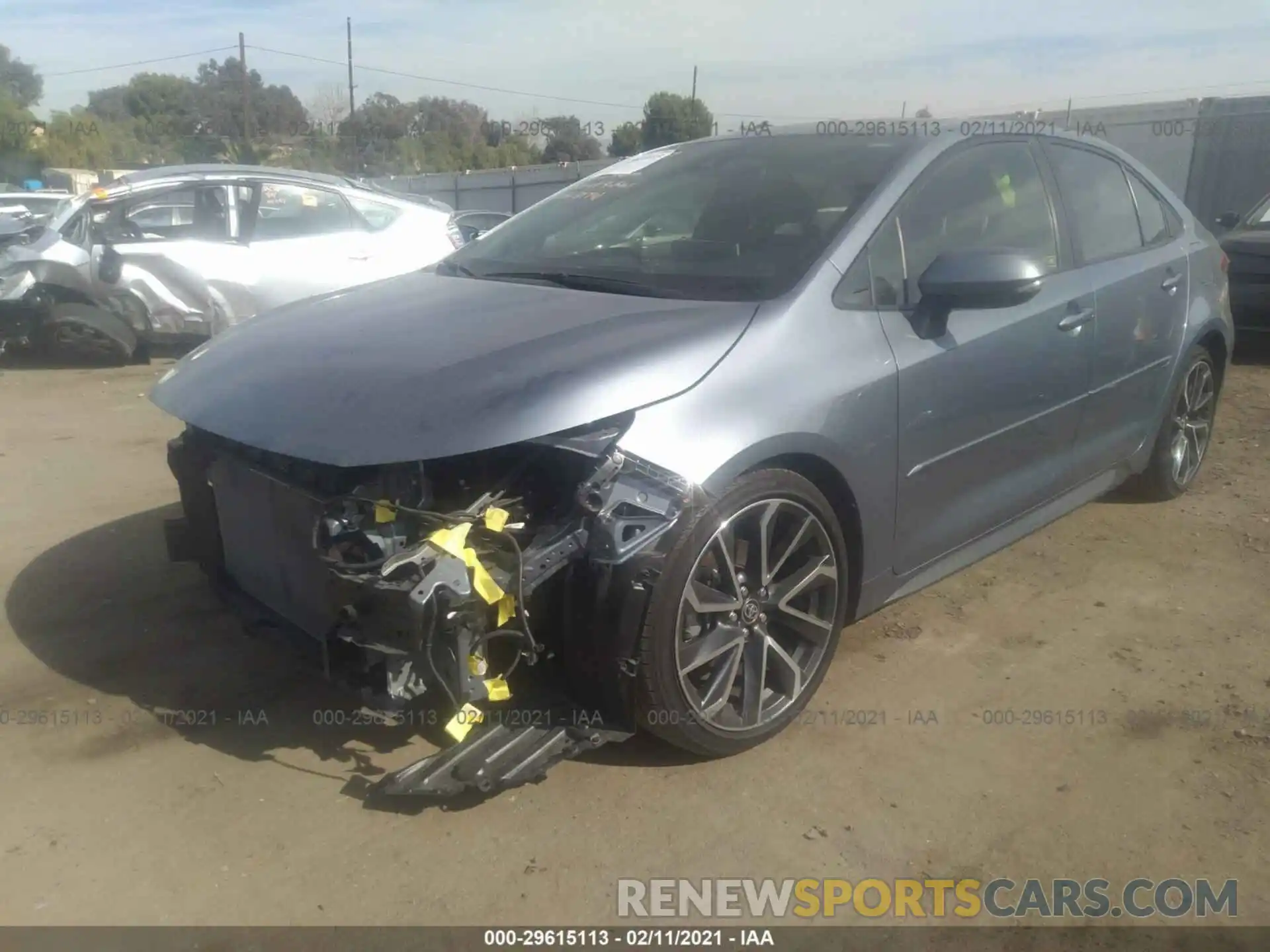 2 Photograph of a damaged car JTDT4RCE4LJ000157 TOYOTA COROLLA 2020