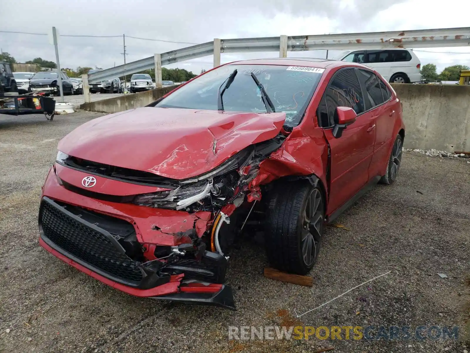 2 Photograph of a damaged car JTDT4RCE4LJ008677 TOYOTA COROLLA 2020