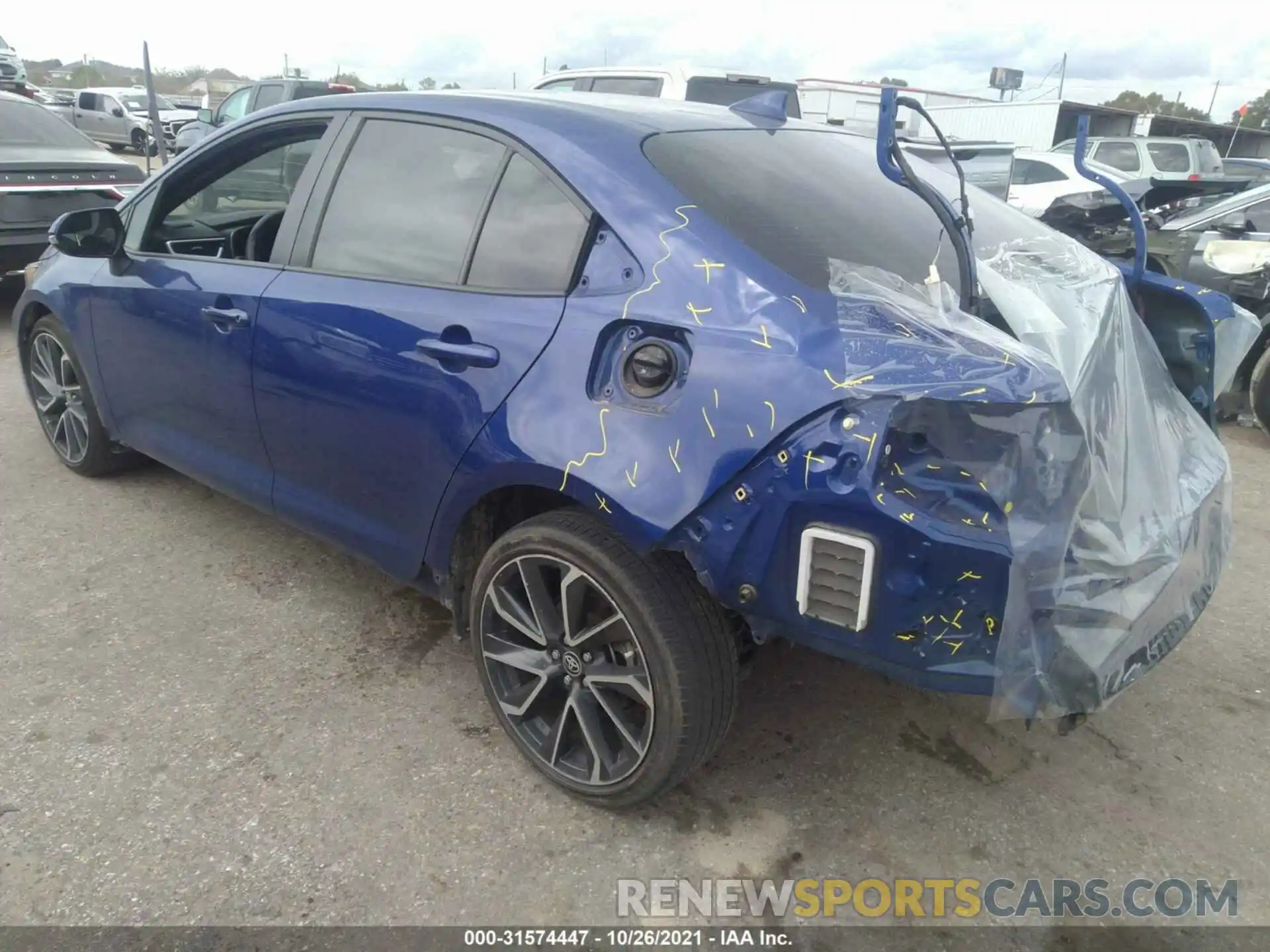 3 Photograph of a damaged car JTDT4RCE4LJ026063 TOYOTA COROLLA 2020