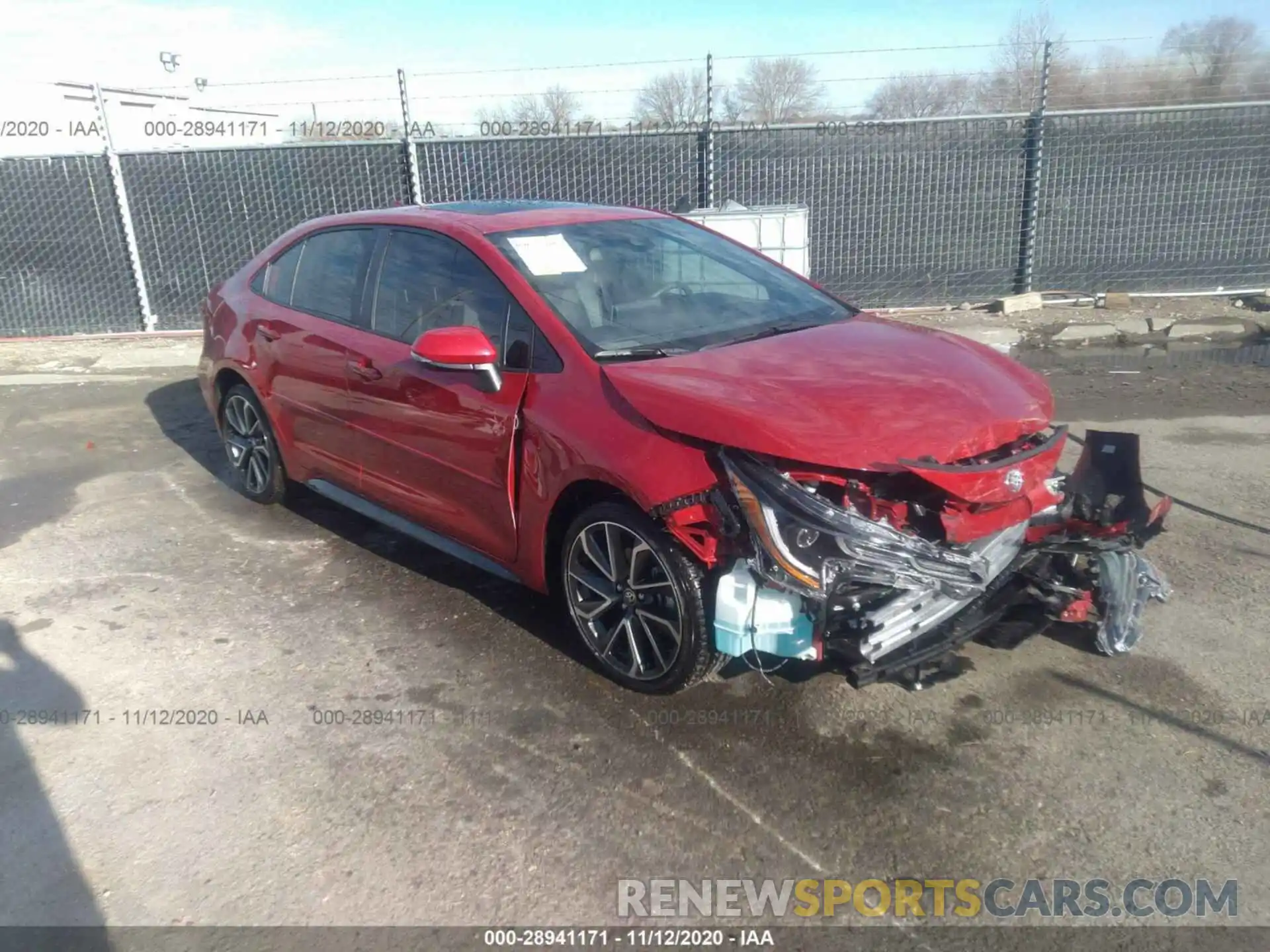 1 Photograph of a damaged car JTDT4RCE4LJ047026 TOYOTA COROLLA 2020