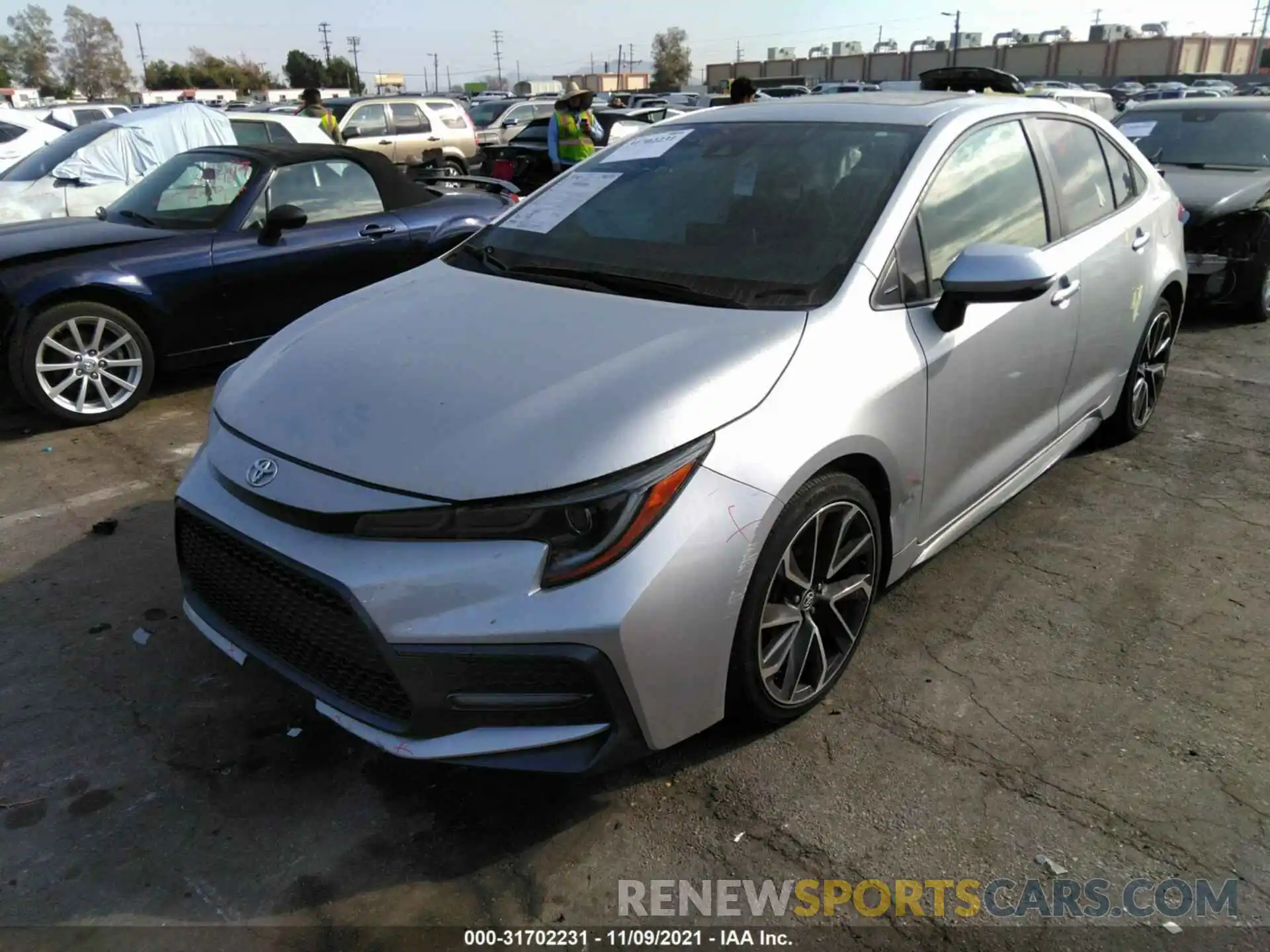 2 Photograph of a damaged car JTDT4RCE5LJ007196 TOYOTA COROLLA 2020