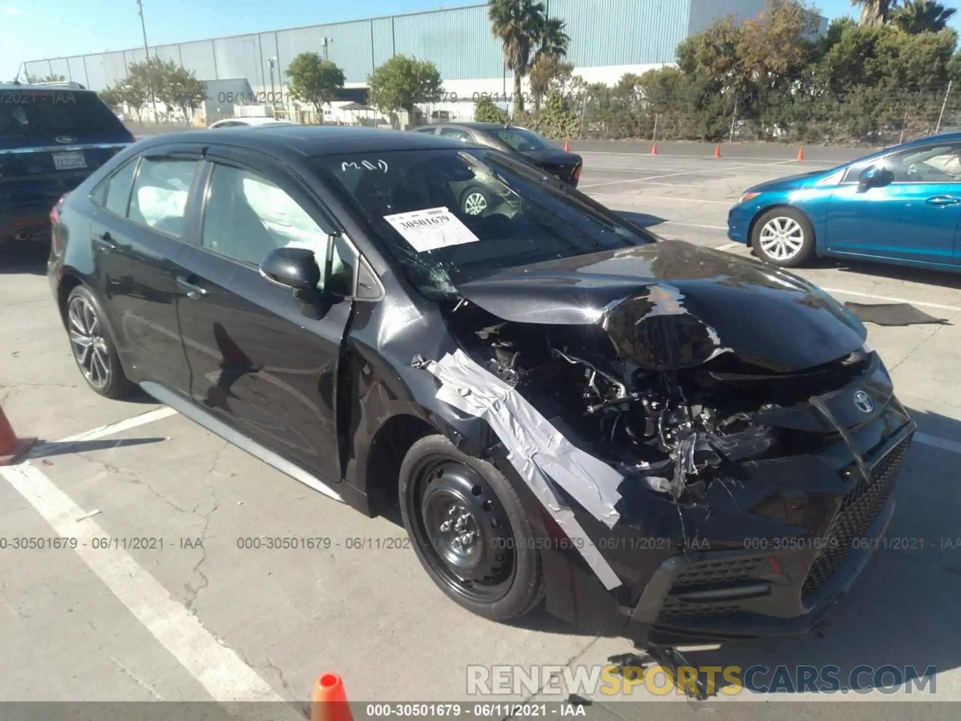 1 Photograph of a damaged car JTDT4RCE5LJ014620 TOYOTA COROLLA 2020