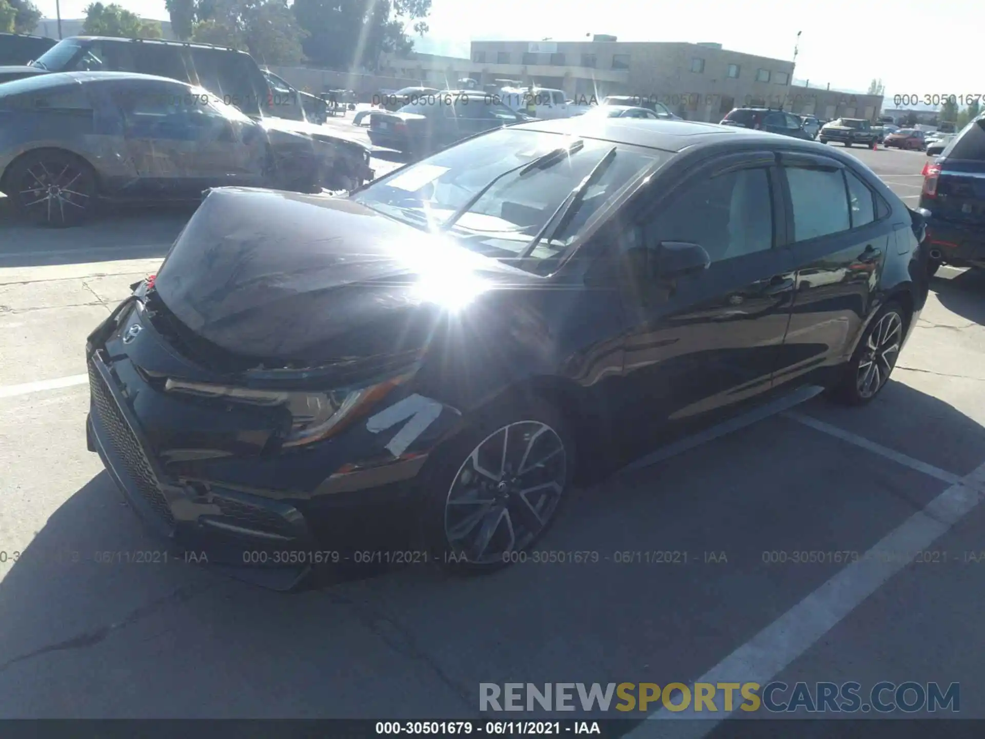 2 Photograph of a damaged car JTDT4RCE5LJ014620 TOYOTA COROLLA 2020