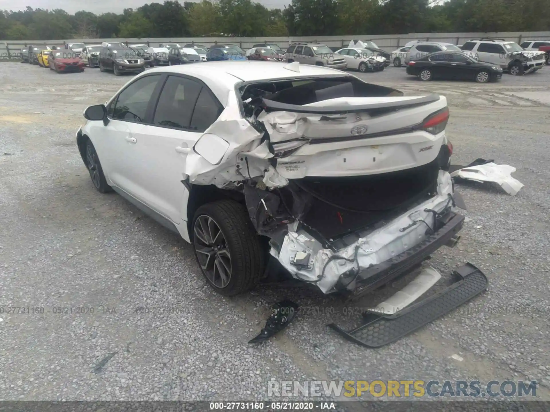 3 Photograph of a damaged car JTDT4RCE5LJ018232 TOYOTA COROLLA 2020