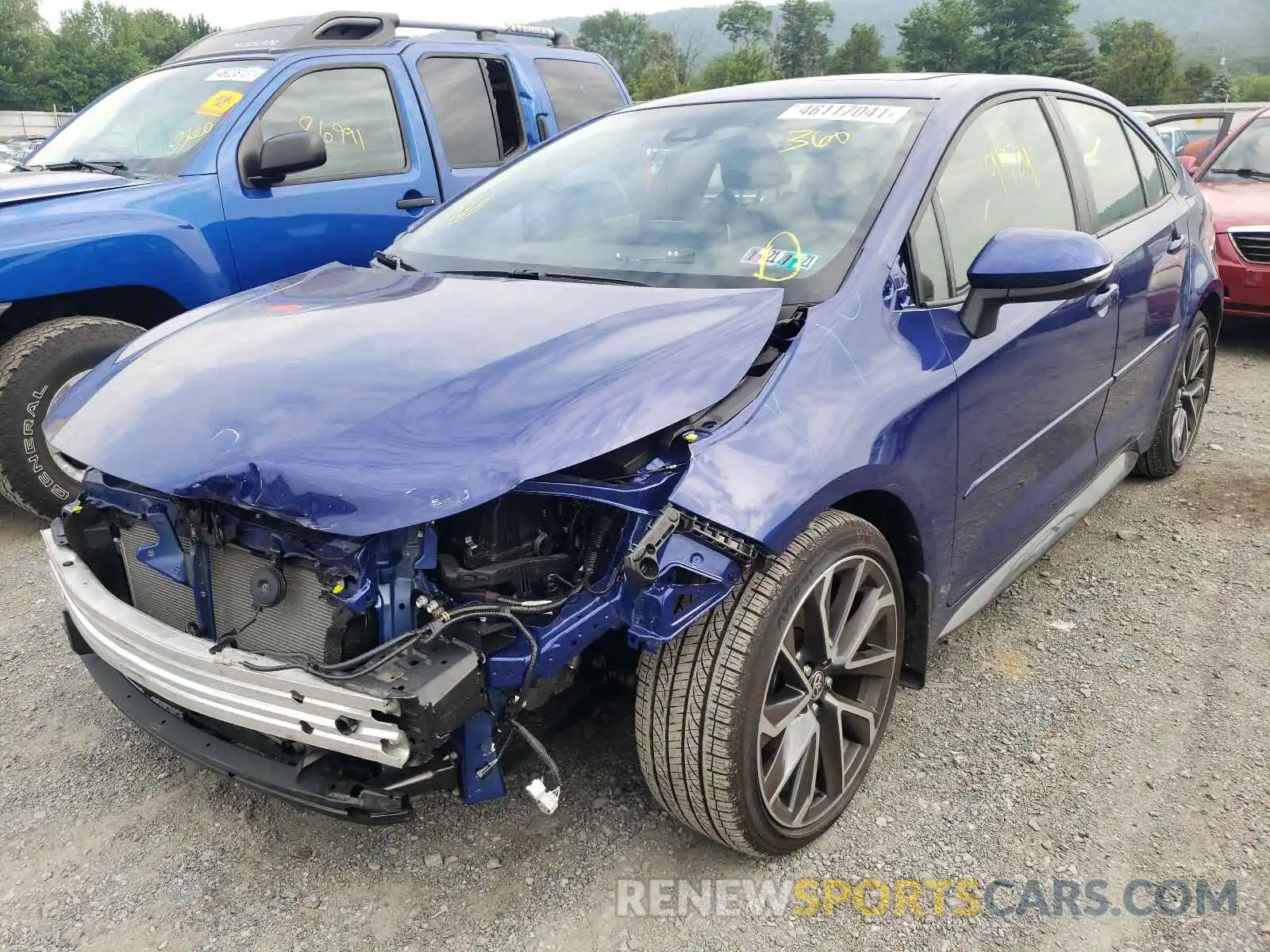 2 Photograph of a damaged car JTDT4RCE5LJ026024 TOYOTA COROLLA 2020