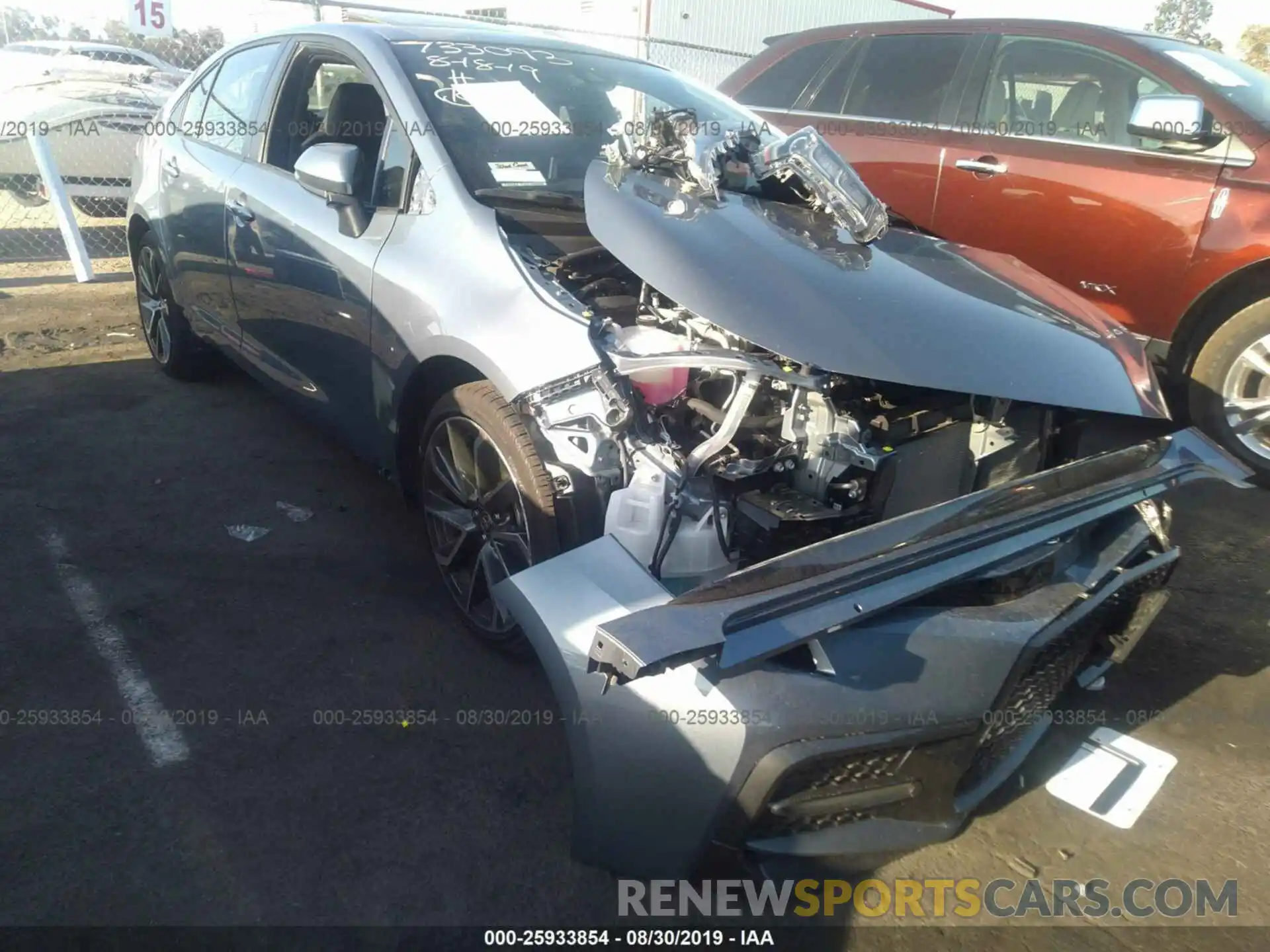 1 Photograph of a damaged car JTDT4RCE6LJ002539 TOYOTA COROLLA 2020