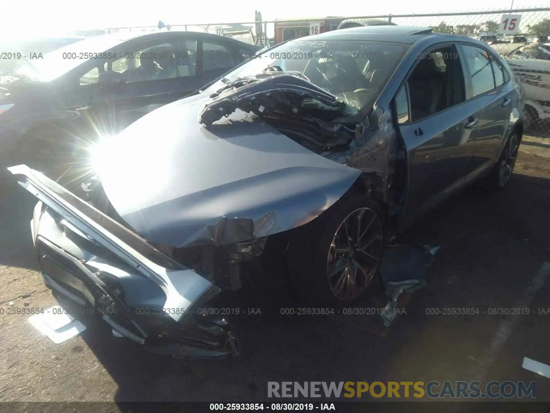 2 Photograph of a damaged car JTDT4RCE6LJ002539 TOYOTA COROLLA 2020