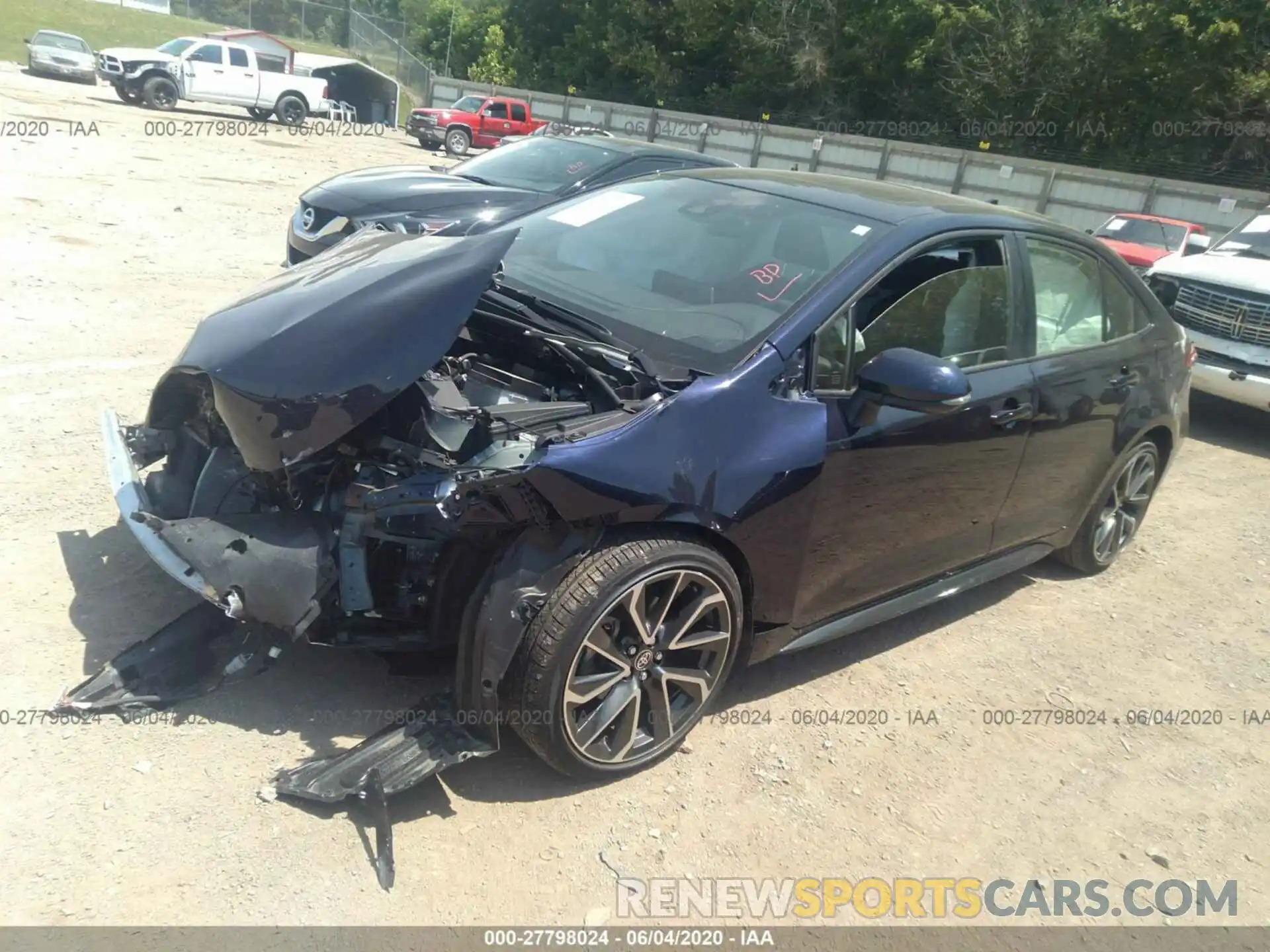 2 Photograph of a damaged car JTDT4RCE6LJ004257 TOYOTA COROLLA 2020