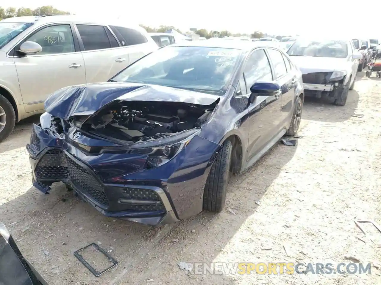 2 Photograph of a damaged car JTDT4RCE6LJ005702 TOYOTA COROLLA 2020