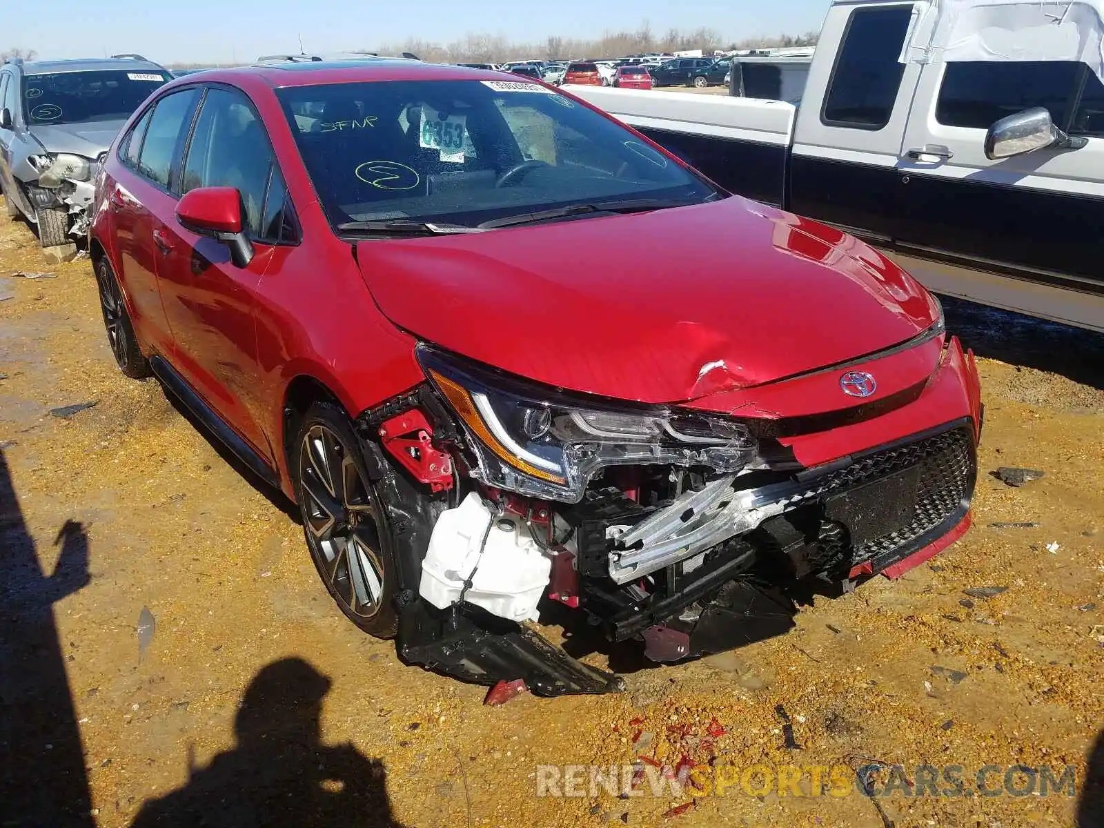 1 Photograph of a damaged car JTDT4RCE6LJ007157 TOYOTA COROLLA 2020