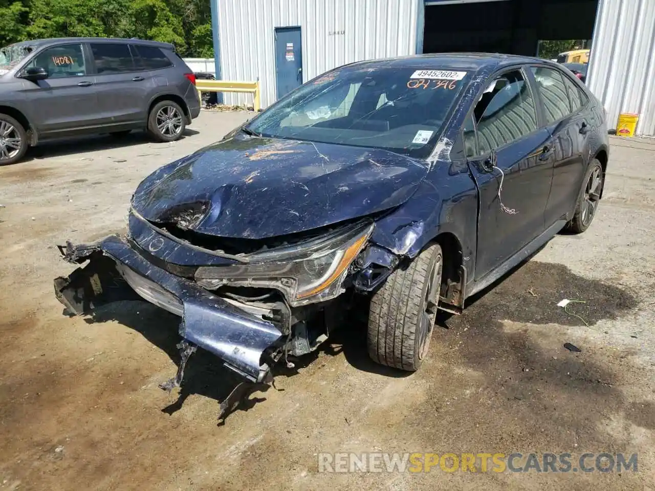 2 Photograph of a damaged car JTDT4RCE6LJ021396 TOYOTA COROLLA 2020