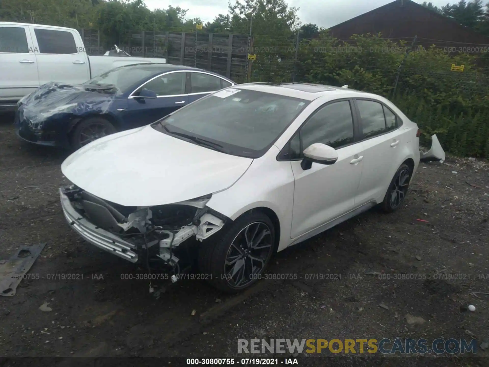 2 Photograph of a damaged car JTDT4RCE6LJ028705 TOYOTA COROLLA 2020