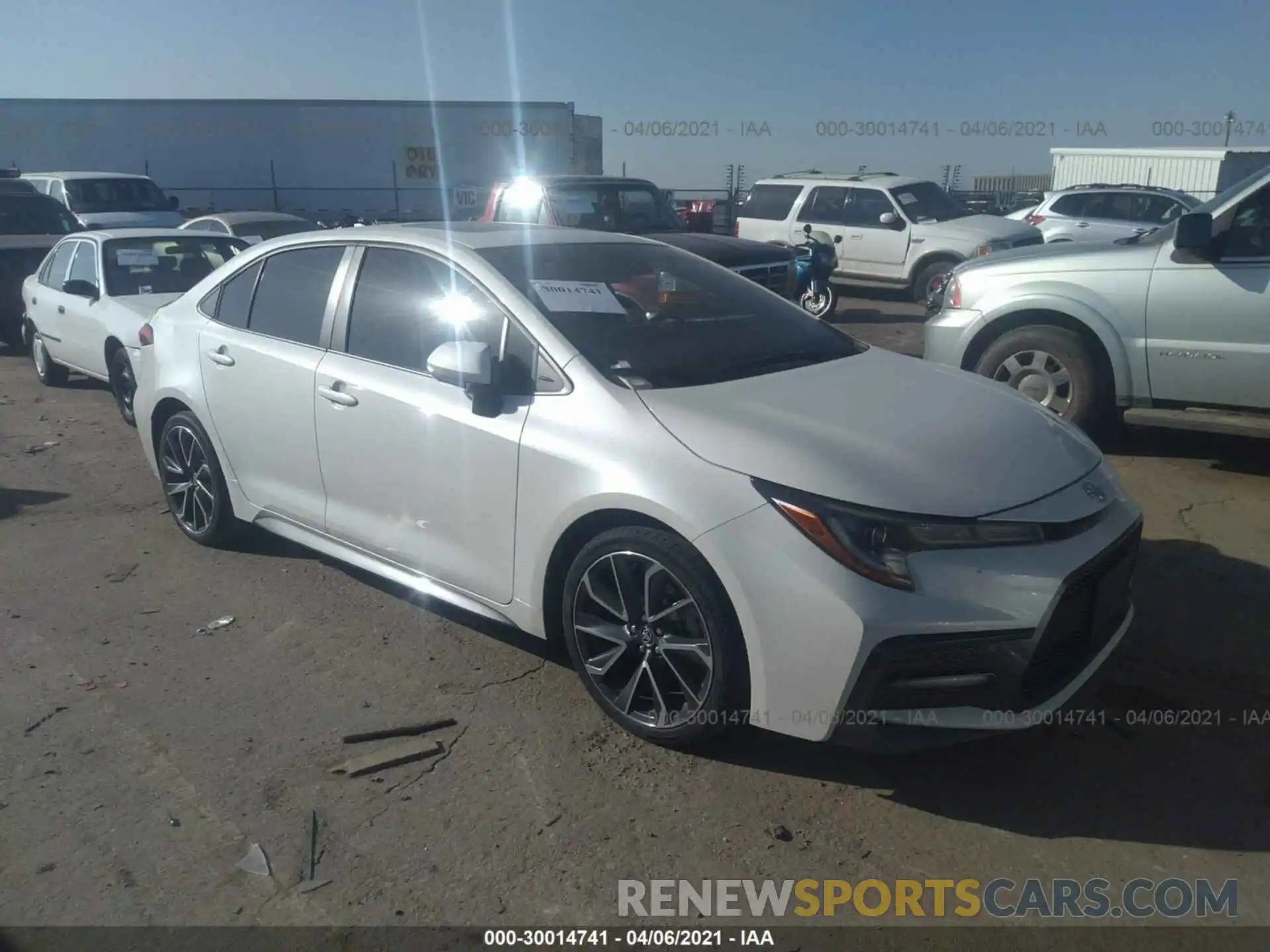 1 Photograph of a damaged car JTDT4RCE6LJ042118 TOYOTA COROLLA 2020