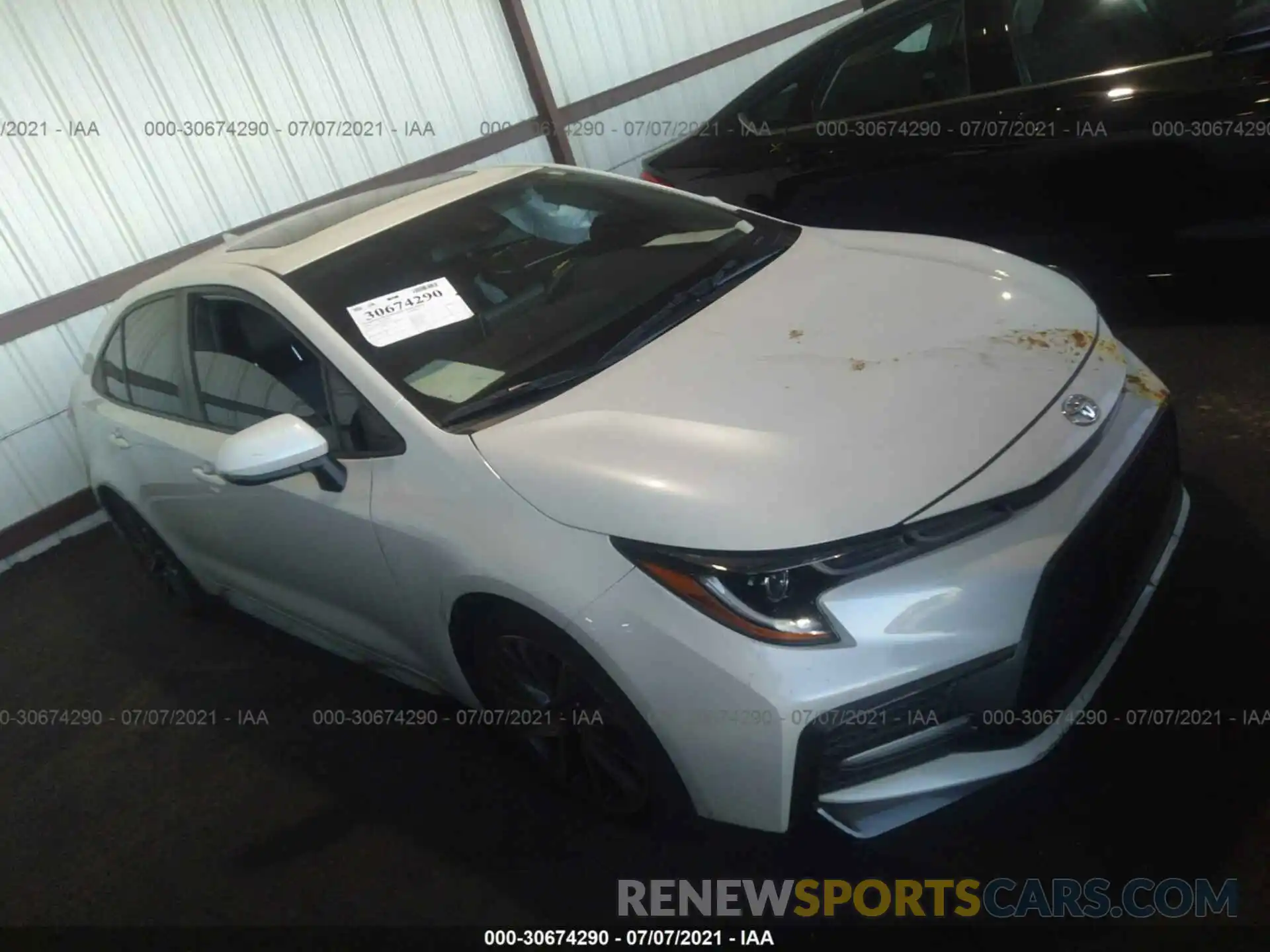 1 Photograph of a damaged car JTDT4RCE7LJ010567 TOYOTA COROLLA 2020