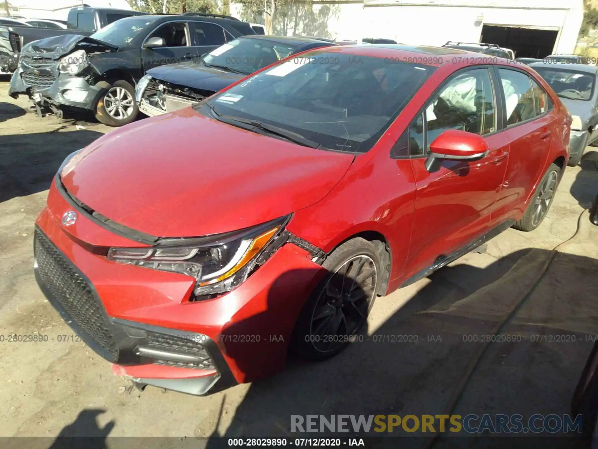 2 Photograph of a damaged car JTDT4RCE7LJ019124 TOYOTA COROLLA 2020