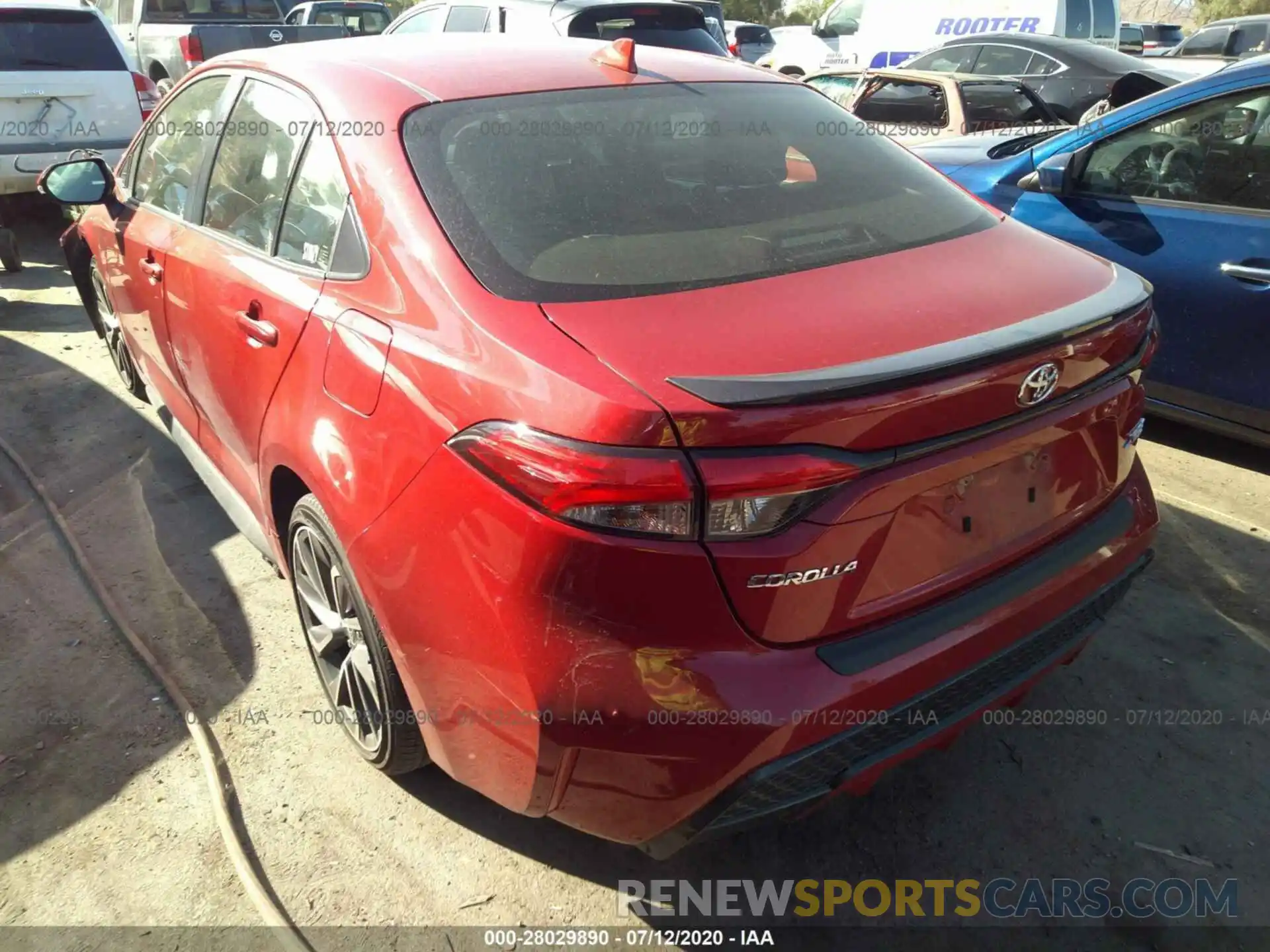 3 Photograph of a damaged car JTDT4RCE7LJ019124 TOYOTA COROLLA 2020