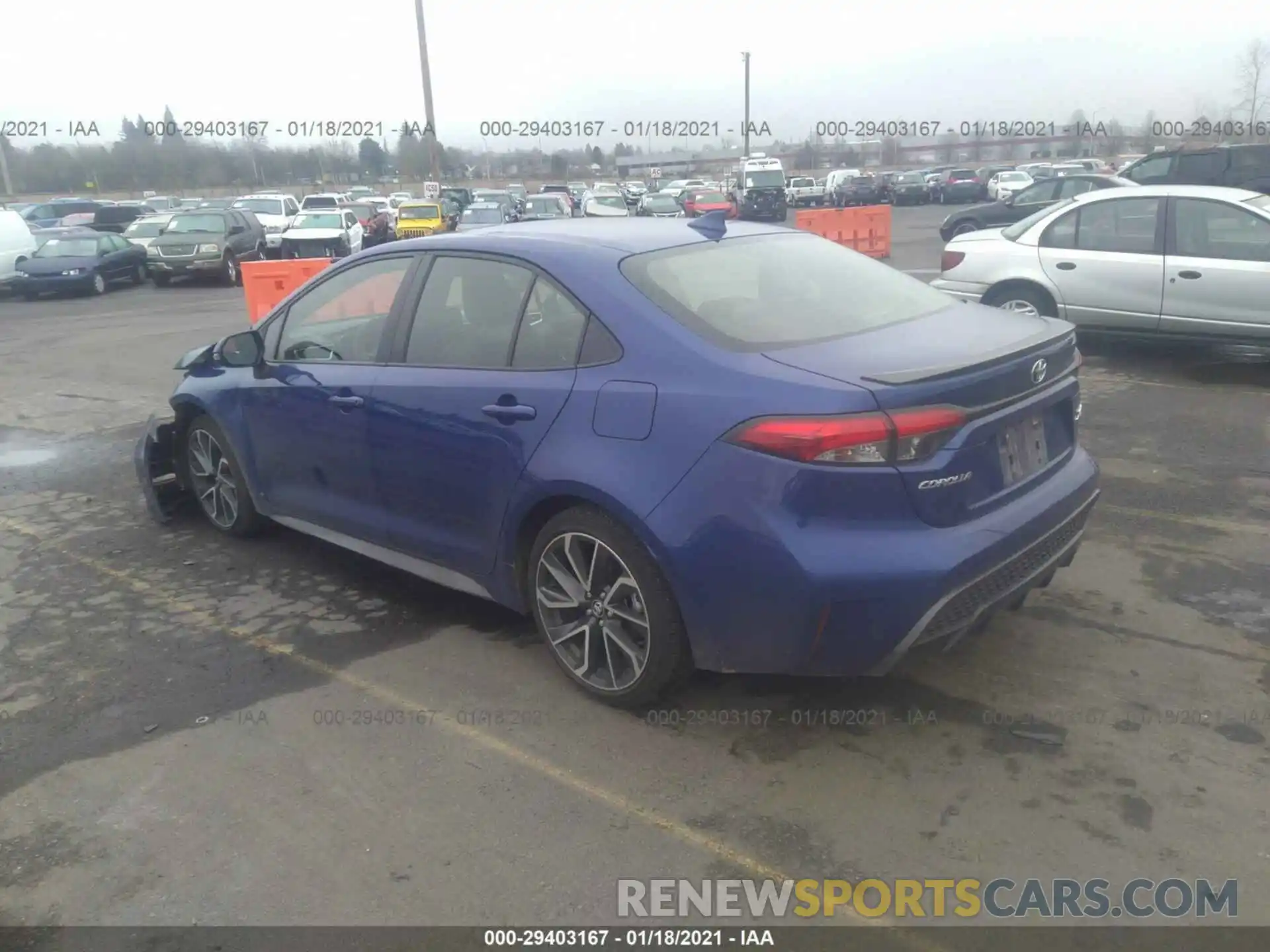 3 Photograph of a damaged car JTDT4RCE7LJ020130 TOYOTA COROLLA 2020