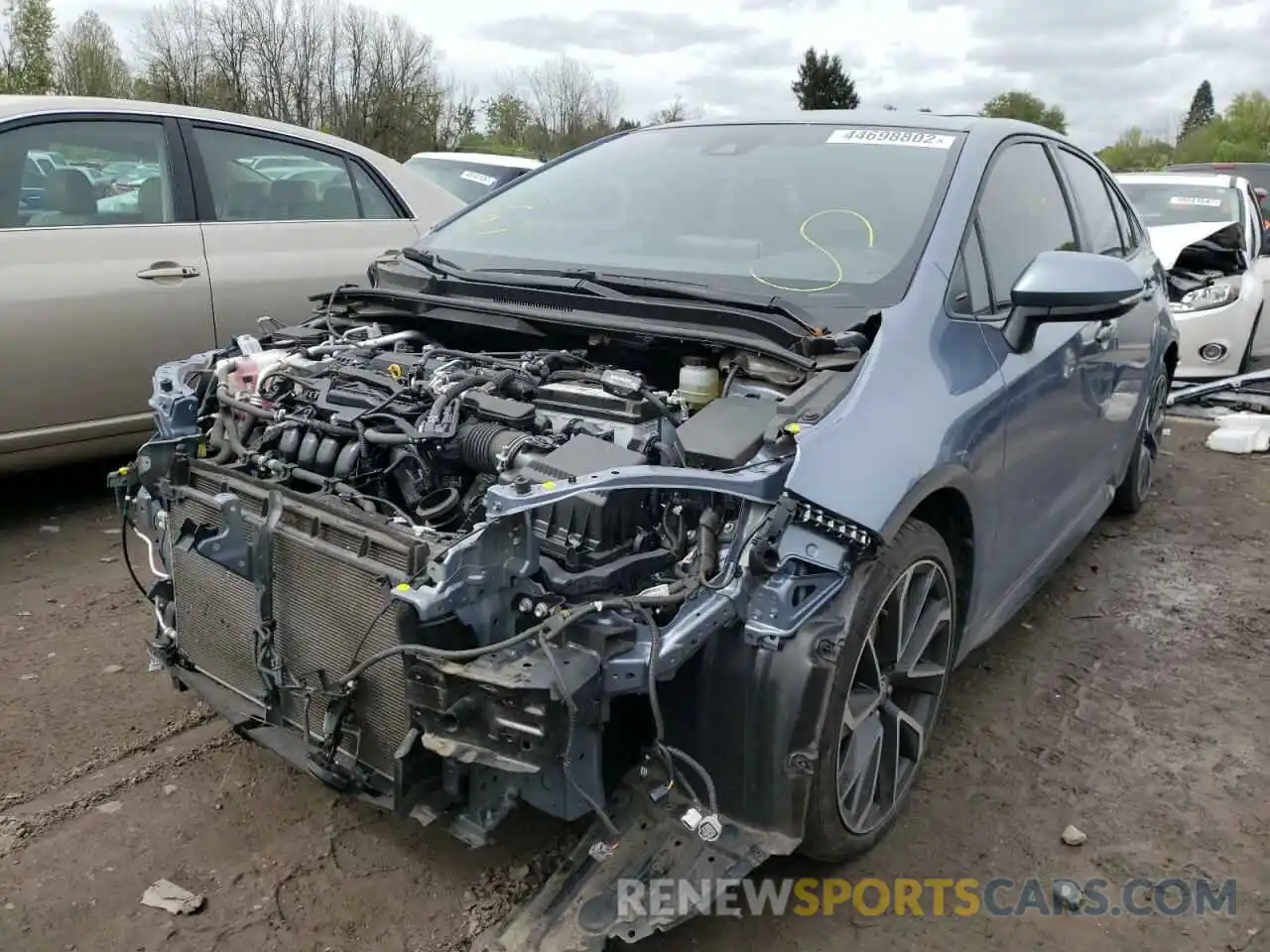 2 Photograph of a damaged car JTDT4RCE8LJ006608 TOYOTA COROLLA 2020