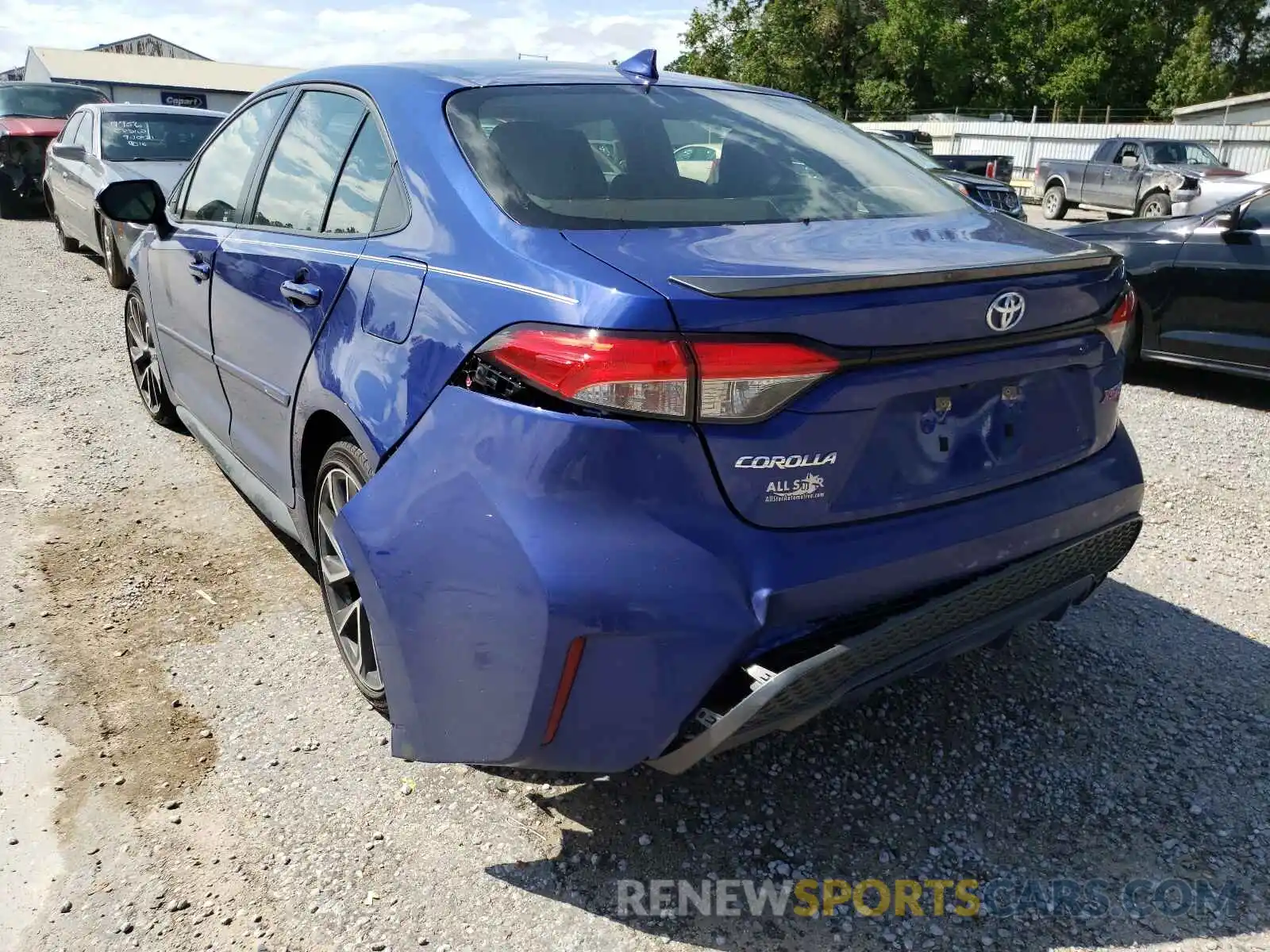 3 Photograph of a damaged car JTDT4RCE8LJ011405 TOYOTA COROLLA 2020