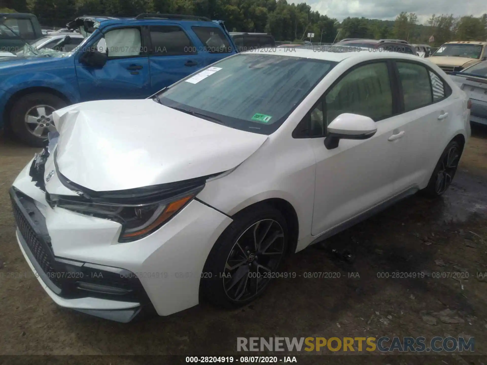 2 Photograph of a damaged car JTDT4RCE8LJ032643 TOYOTA COROLLA 2020