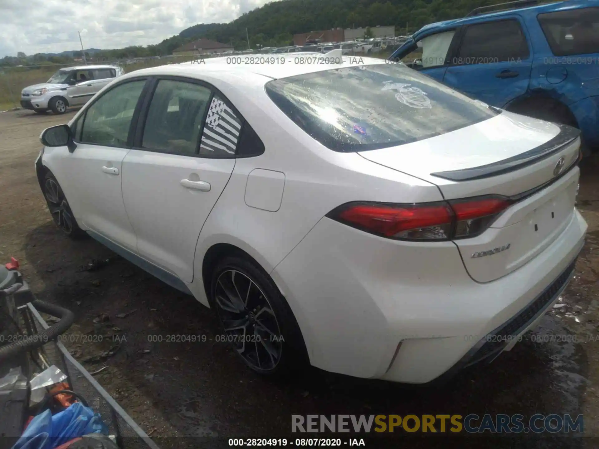 3 Photograph of a damaged car JTDT4RCE8LJ032643 TOYOTA COROLLA 2020