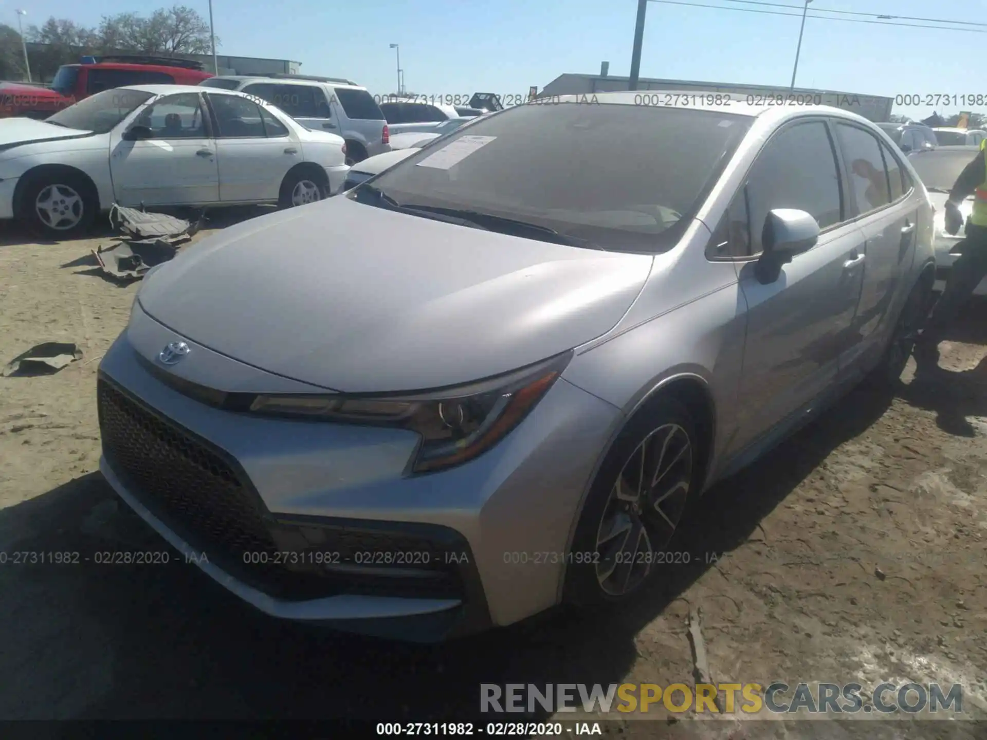 2 Photograph of a damaged car JTDT4RCE9LJ008657 TOYOTA COROLLA 2020