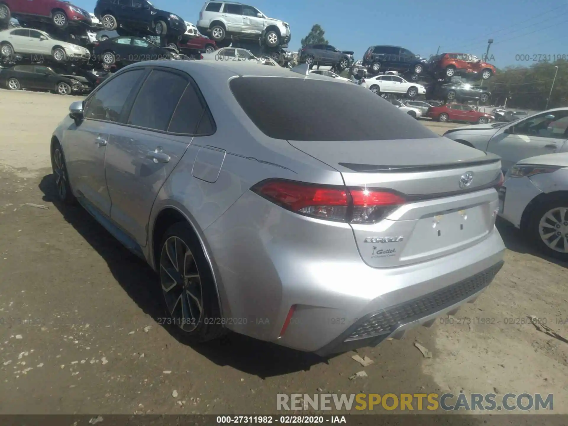 3 Photograph of a damaged car JTDT4RCE9LJ008657 TOYOTA COROLLA 2020