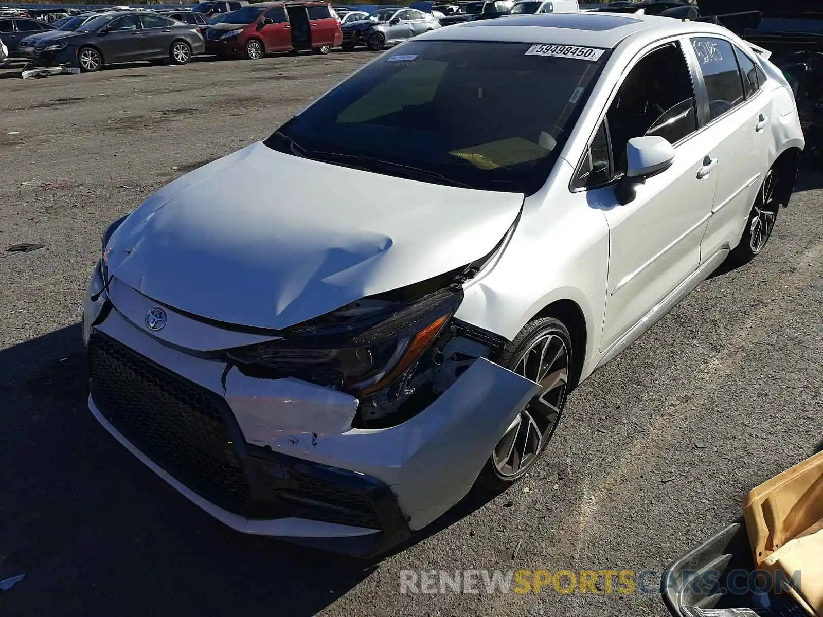 2 Photograph of a damaged car JTDT4RCE9LJ029735 TOYOTA COROLLA 2020