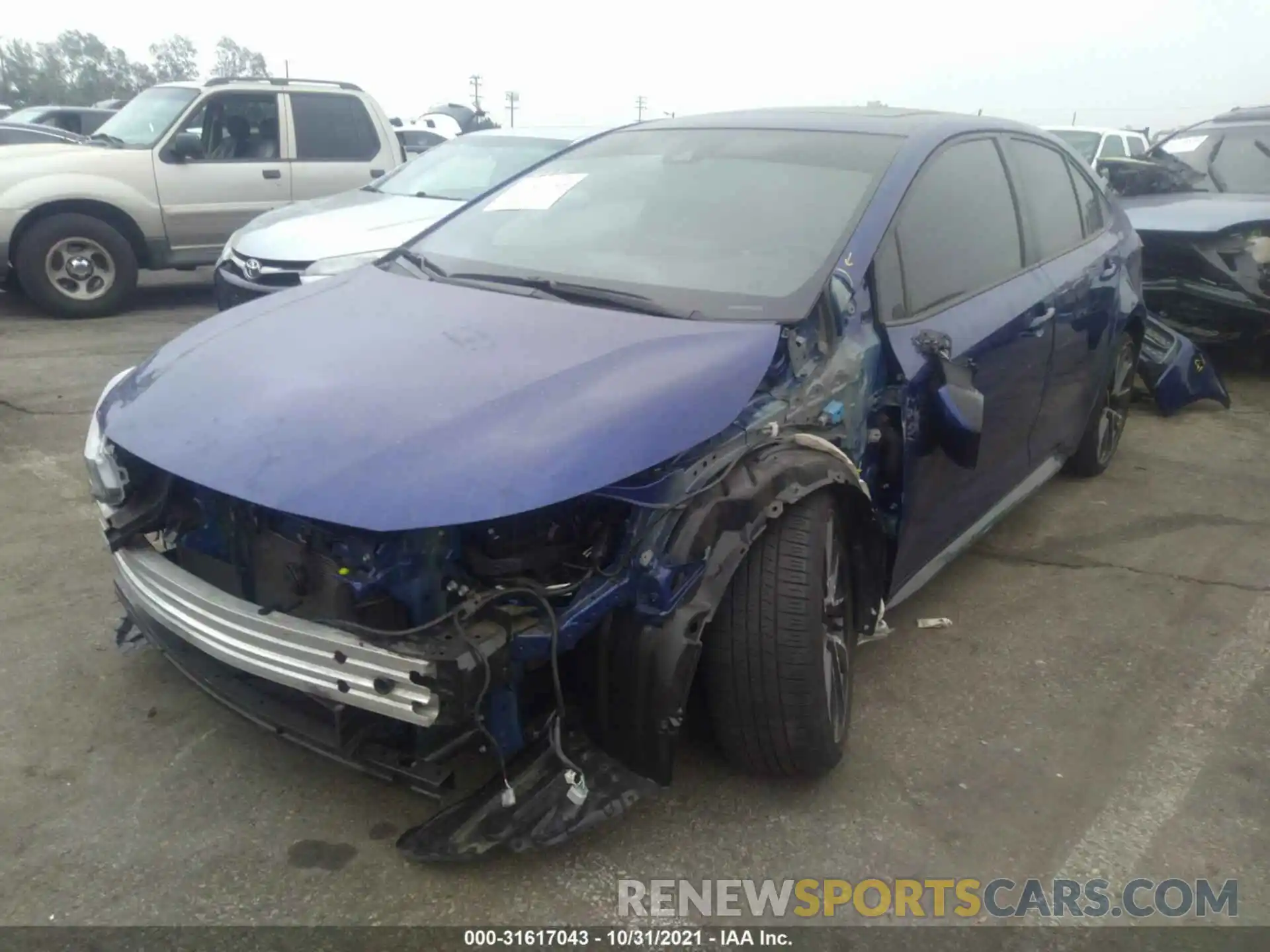 2 Photograph of a damaged car JTDT4RCE9LJ033705 TOYOTA COROLLA 2020