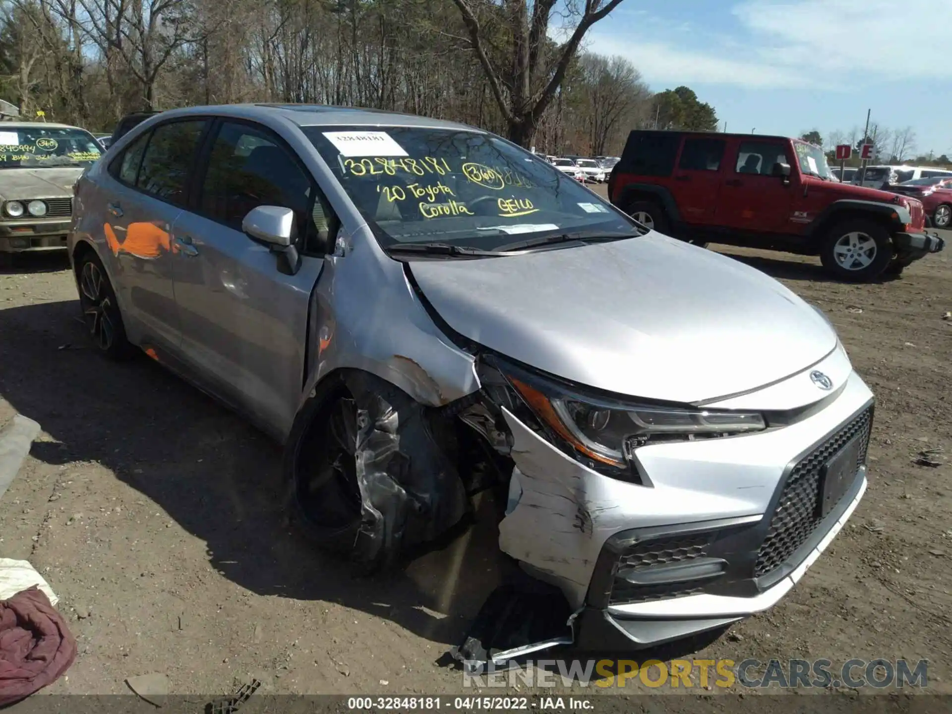 1 Photograph of a damaged car JTDT4RCE9LJ034658 TOYOTA COROLLA 2020