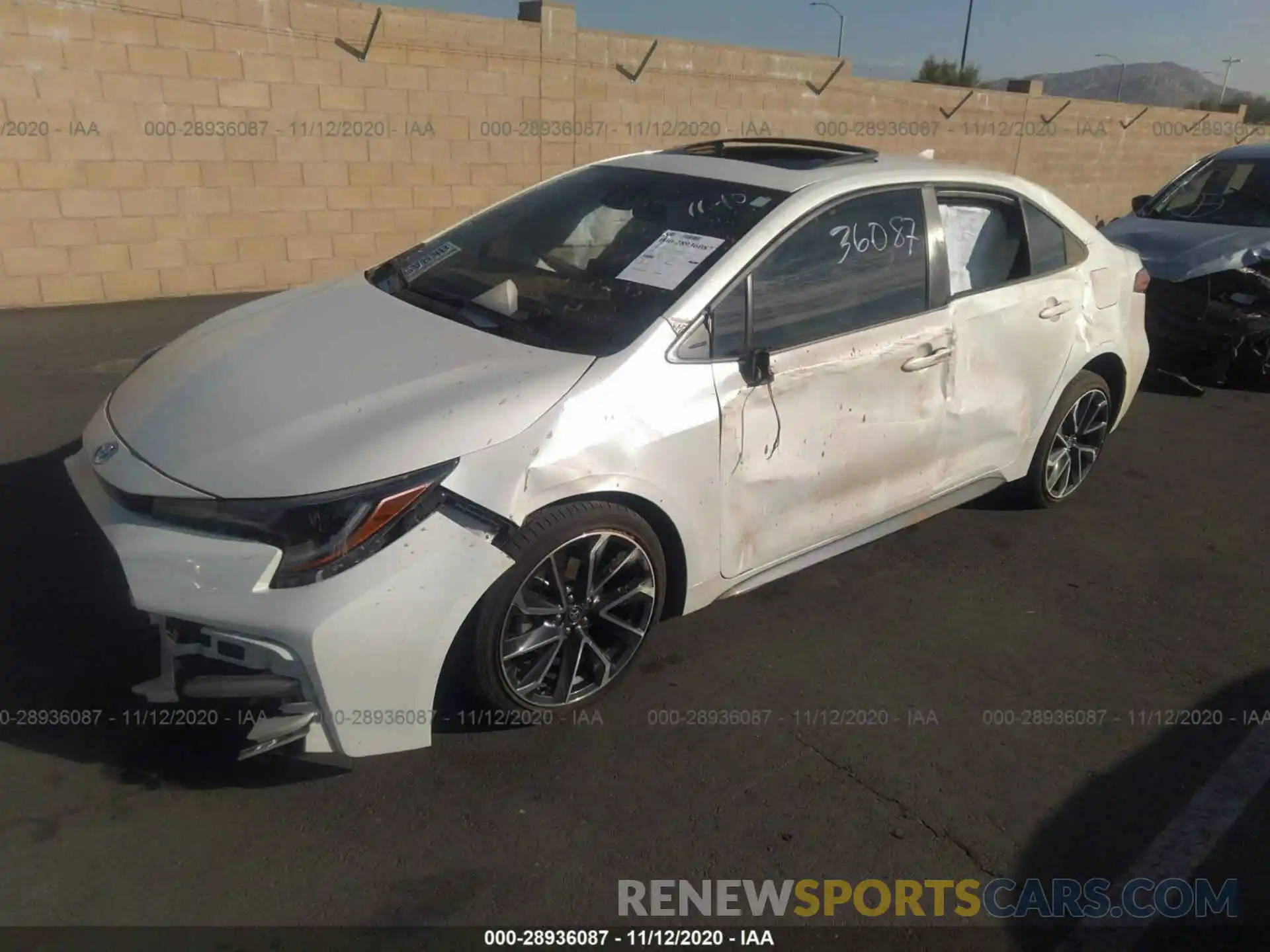 2 Photograph of a damaged car JTDT4RCEXLJ005217 TOYOTA COROLLA 2020