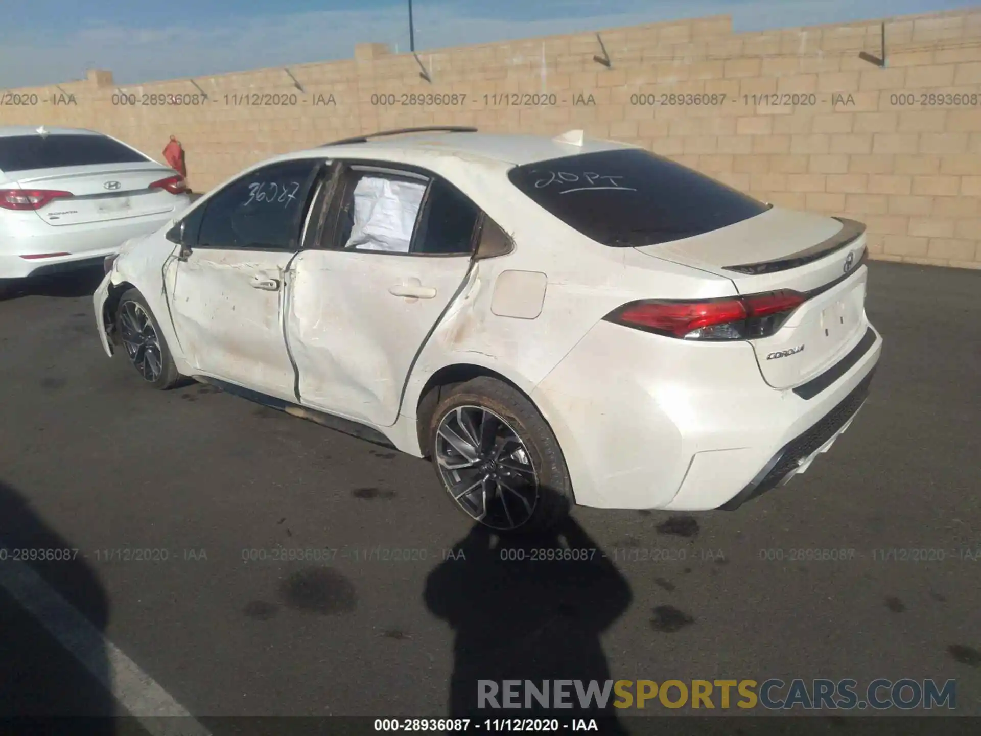 3 Photograph of a damaged car JTDT4RCEXLJ005217 TOYOTA COROLLA 2020