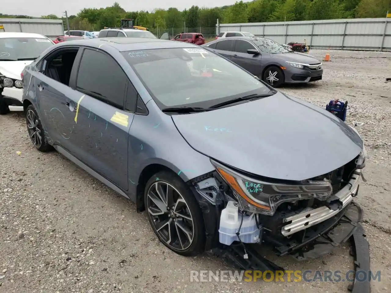 1 Photograph of a damaged car JTDT4RCEXLJ005640 TOYOTA COROLLA 2020