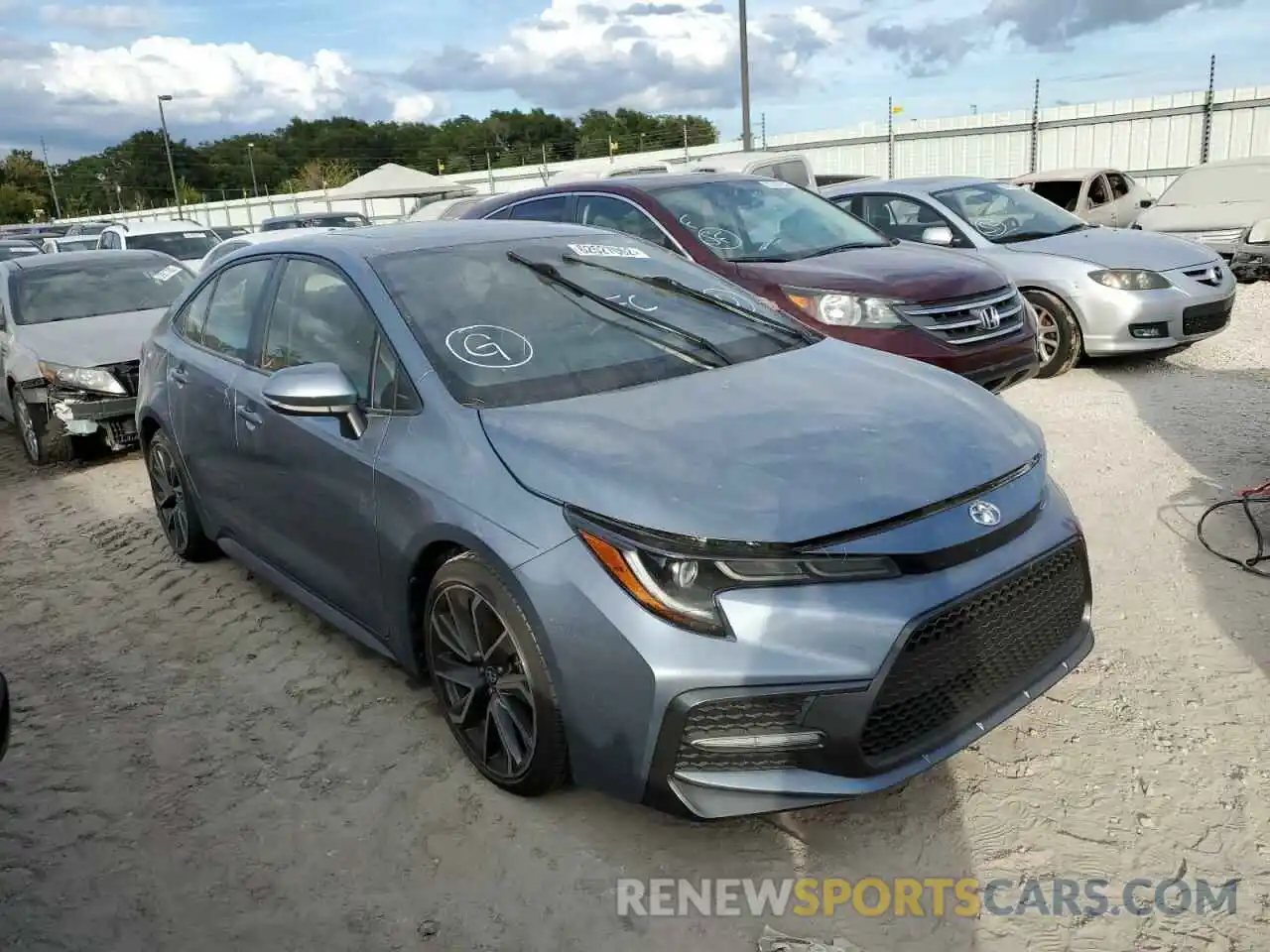 1 Photograph of a damaged car JTDT4RCEXLJ008036 TOYOTA COROLLA 2020