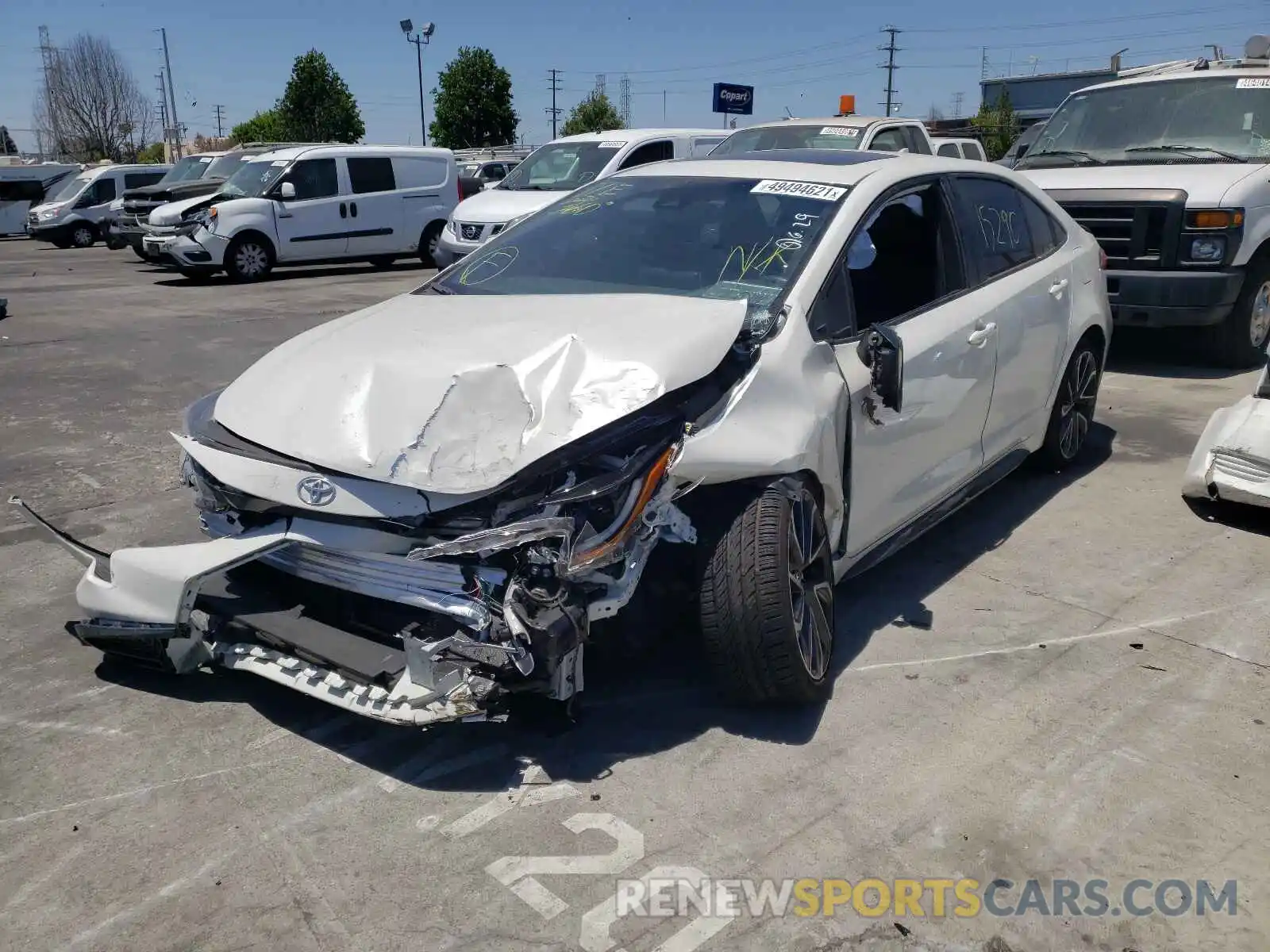 2 Photograph of a damaged car JTDT4RCEXLJ014029 TOYOTA COROLLA 2020