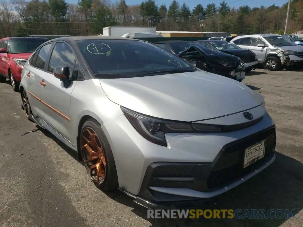 1 Photograph of a damaged car JTDT4RCEXLJ027167 TOYOTA COROLLA 2020