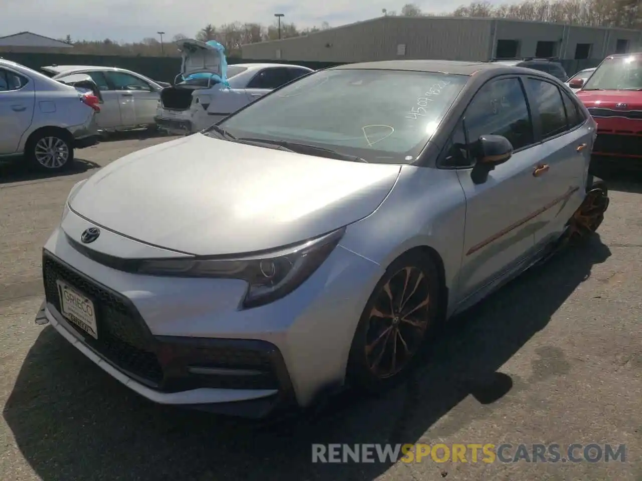 2 Photograph of a damaged car JTDT4RCEXLJ027167 TOYOTA COROLLA 2020