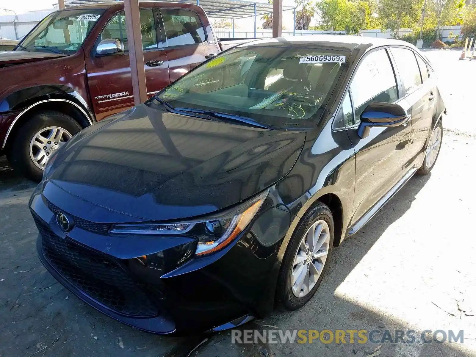 2 Photograph of a damaged car JTDVPRAE0LJ073786 TOYOTA COROLLA 2020