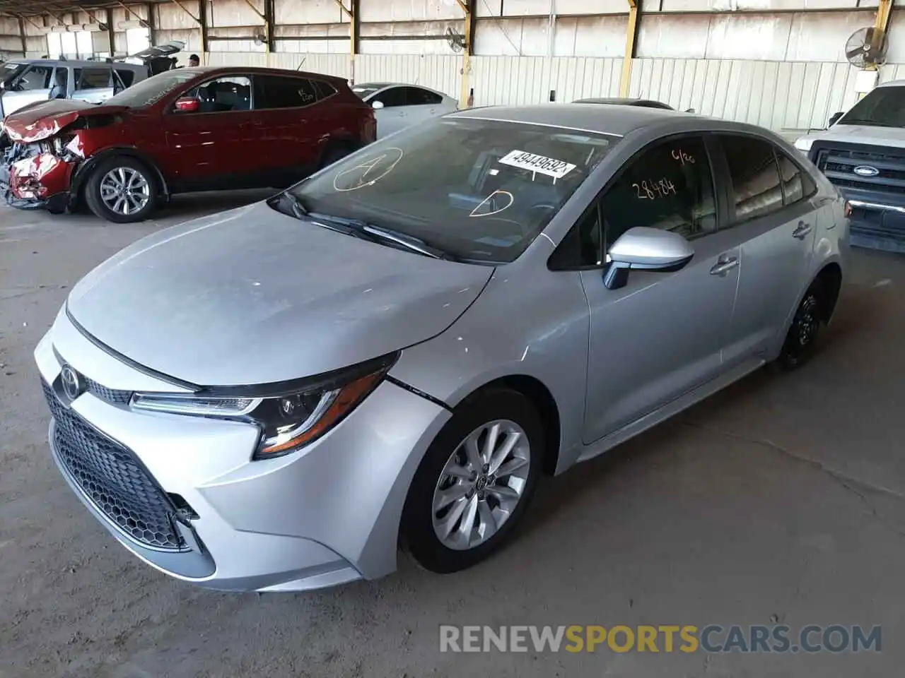 2 Photograph of a damaged car JTDVPRAE0LJ100260 TOYOTA COROLLA 2020