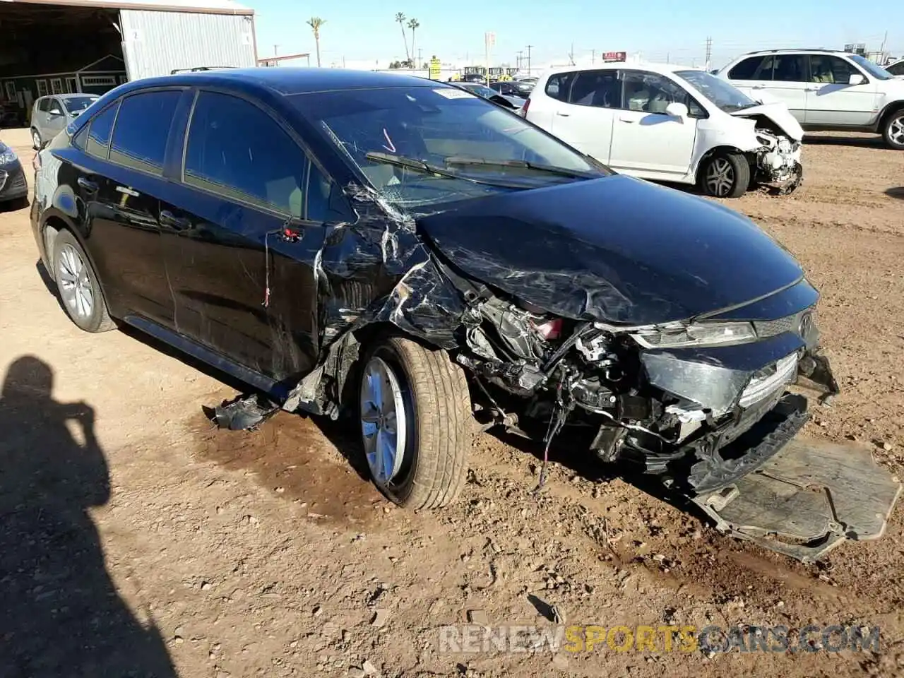 1 Photograph of a damaged car JTDVPRAE0LJ102154 TOYOTA COROLLA 2020