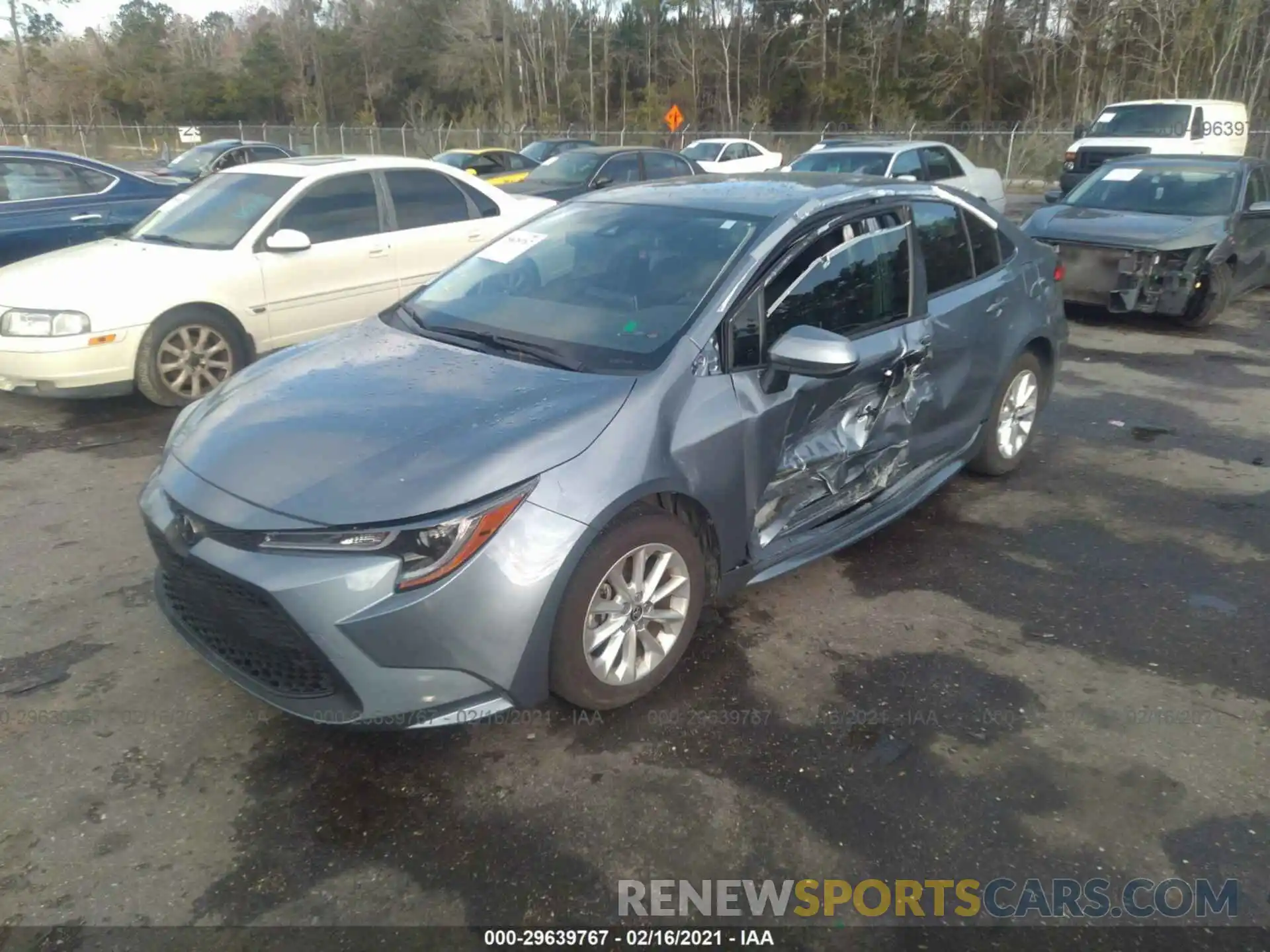 2 Photograph of a damaged car JTDVPRAE0LJ106446 TOYOTA COROLLA 2020