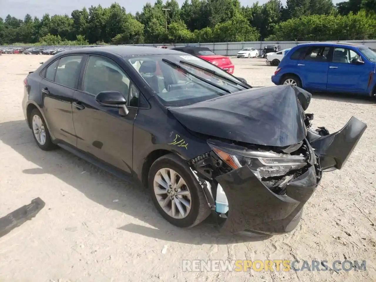 1 Photograph of a damaged car JTDVPRAE1LJ076423 TOYOTA COROLLA 2020