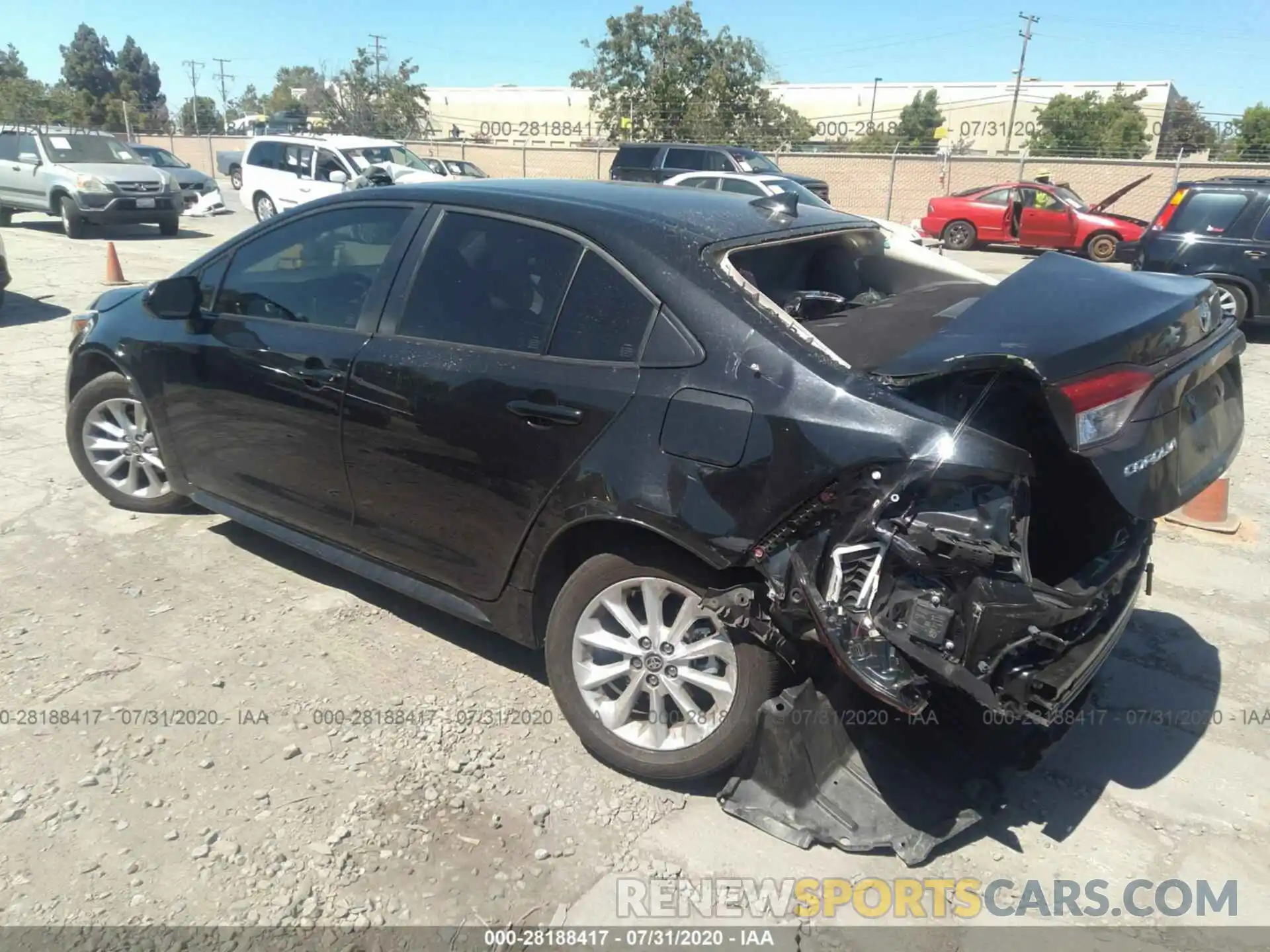 3 Photograph of a damaged car JTDVPRAE1LJ076910 TOYOTA COROLLA 2020