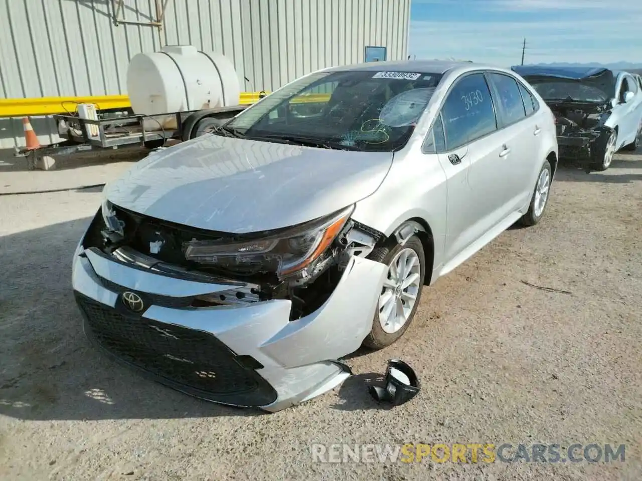 2 Photograph of a damaged car JTDVPRAE1LJ095778 TOYOTA COROLLA 2020