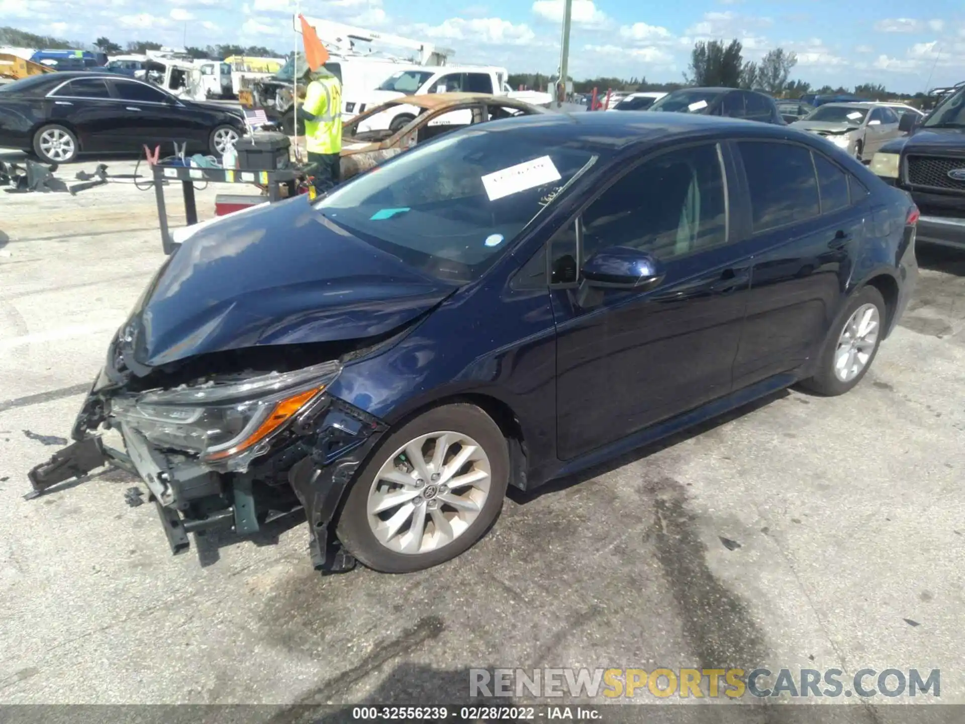 2 Photograph of a damaged car JTDVPRAE1LJ111803 TOYOTA COROLLA 2020