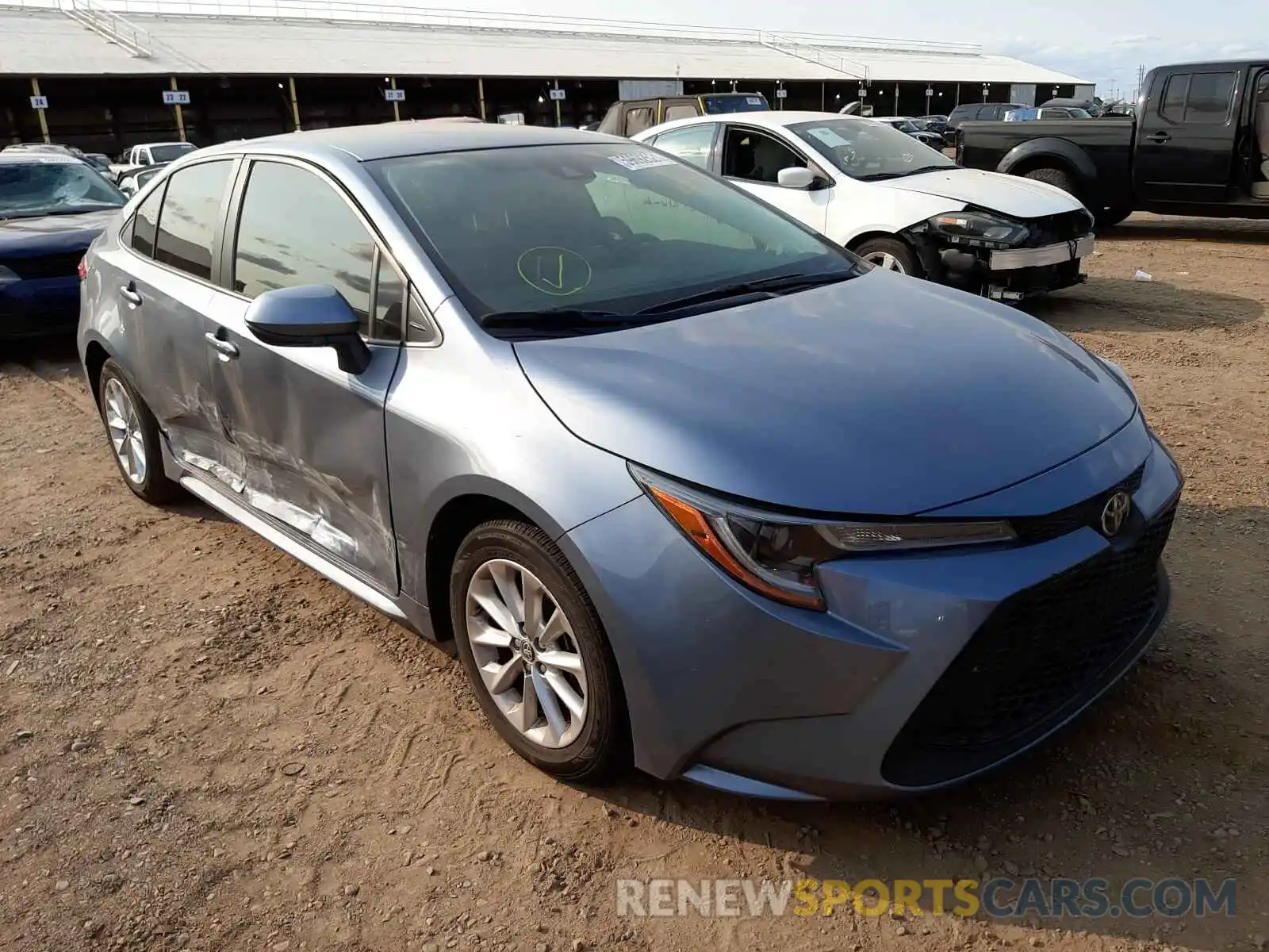 1 Photograph of a damaged car JTDVPRAE3LJ091571 TOYOTA COROLLA 2020