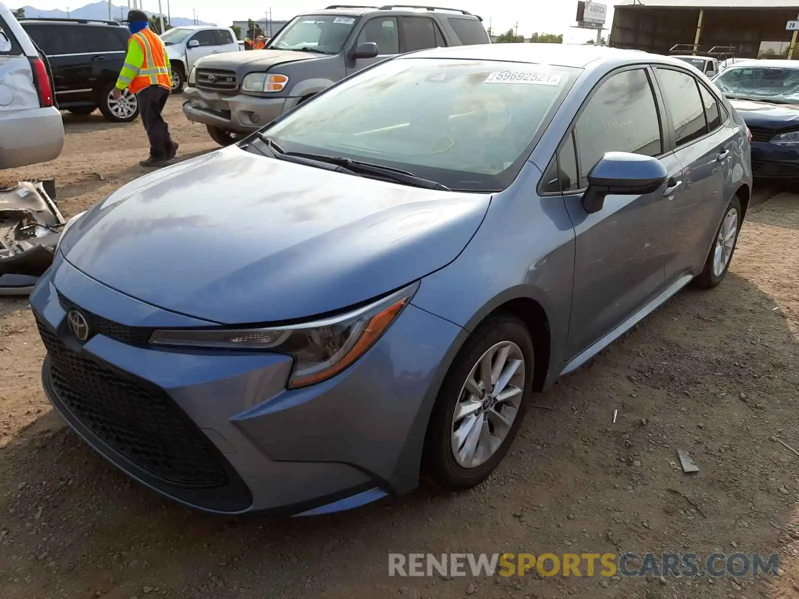 2 Photograph of a damaged car JTDVPRAE3LJ091571 TOYOTA COROLLA 2020